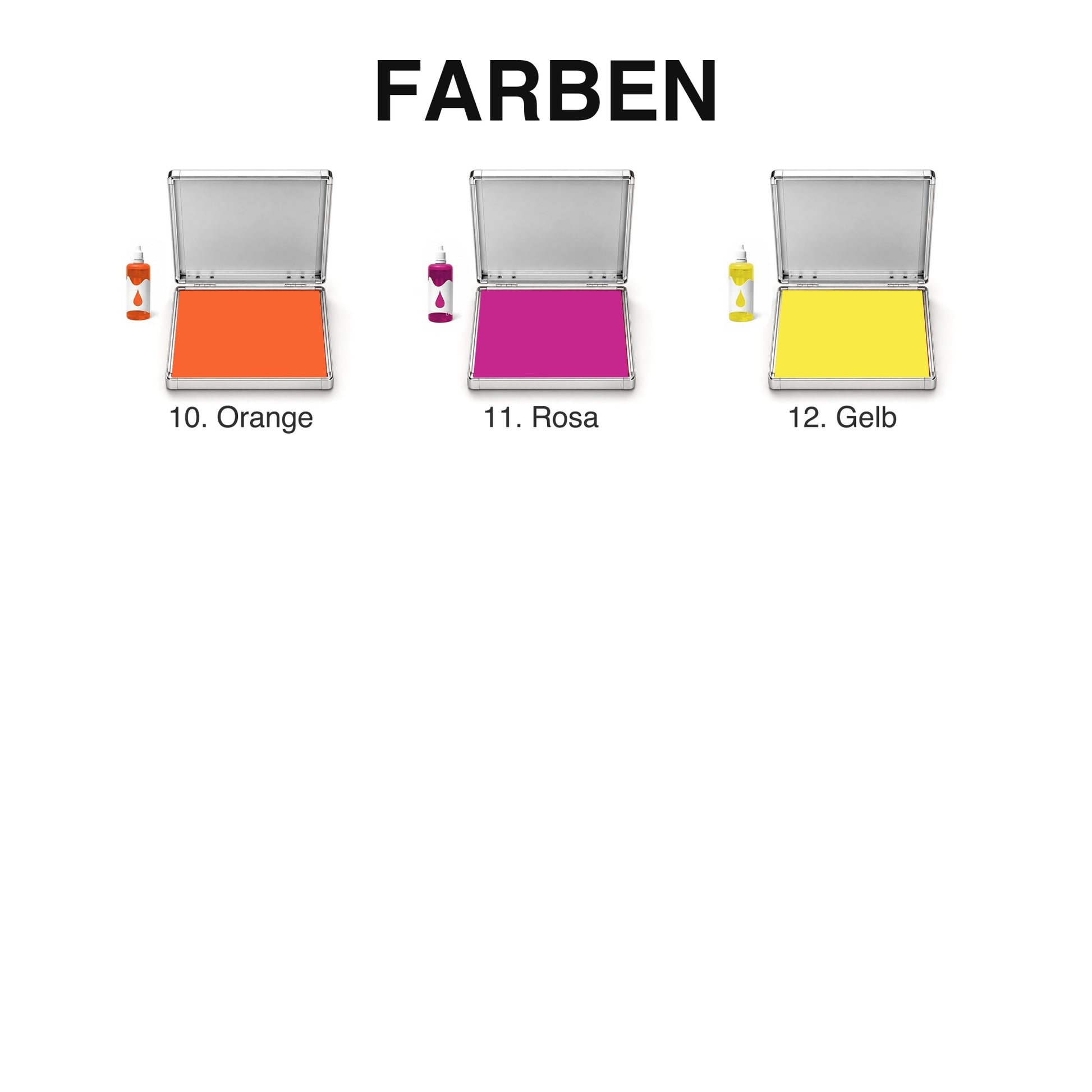 Extra Großes Schnelltrocknungs-Mehrfarben-Stempelkissen mit Metallgehäuse 42