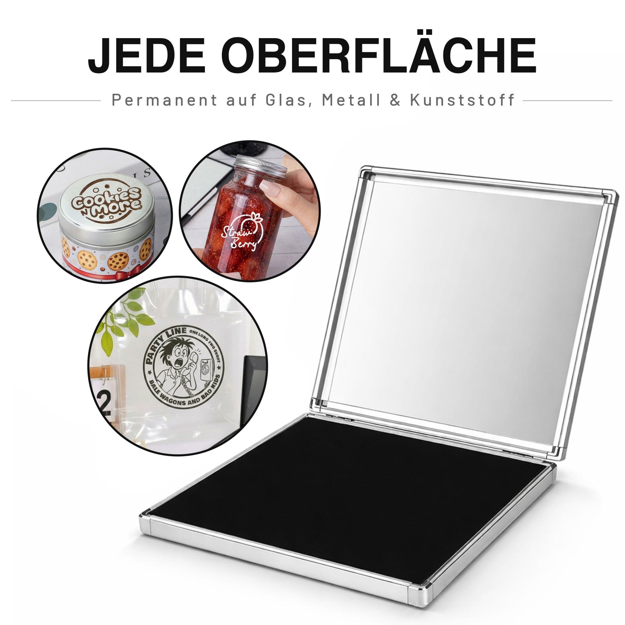 Extra Großes Schnelltrocknungs-Mehrfarben-Stempelkissen mit Metallgehäuse 24