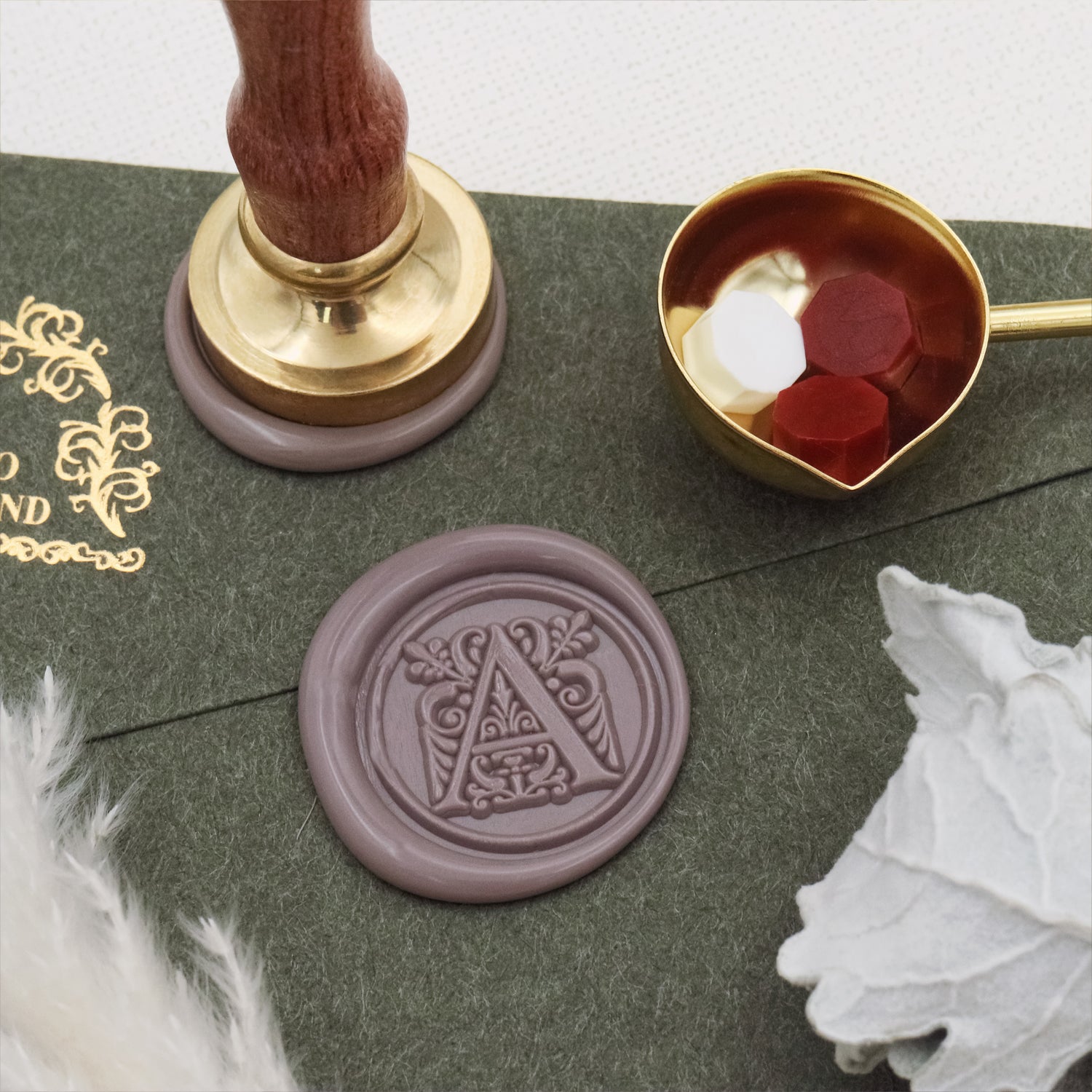 Stamprints Vintage Muster Alphabete Wachssiegel Stempel 3
