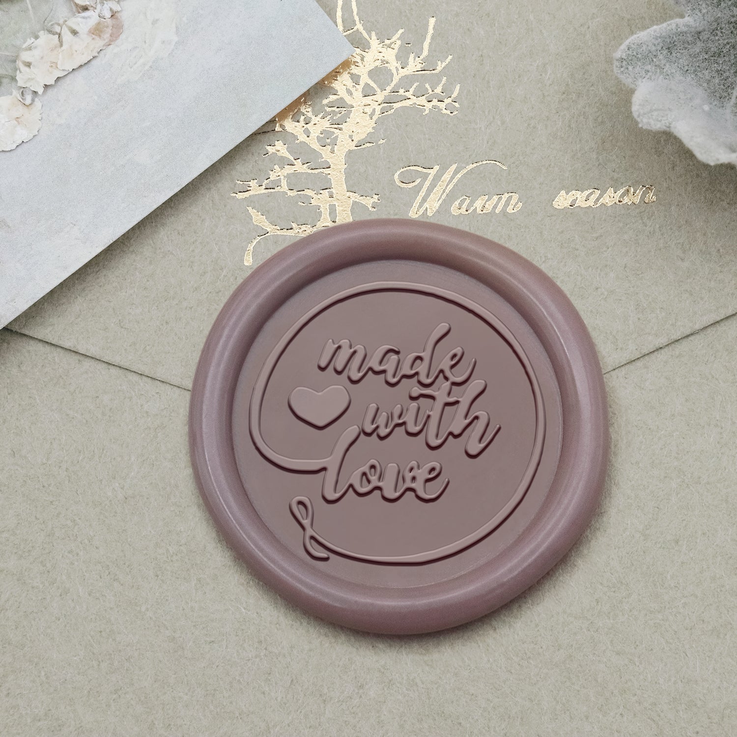 Stamprints Grußkarten Siegelwachs Siegelstempel - Made With Love 1