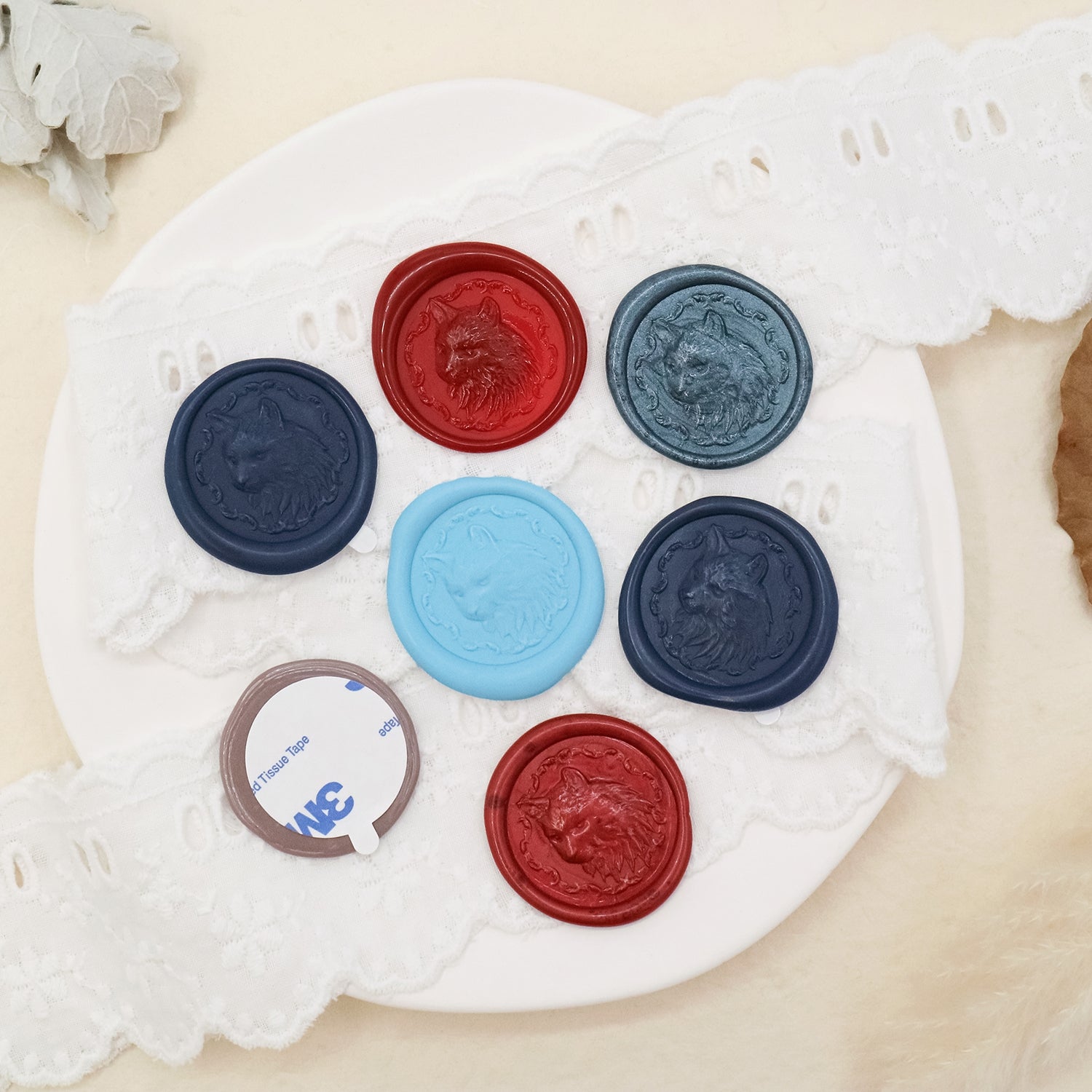 Stamprints 3D Relief Kitty Self-adhesive Wax Seal Stickers 3