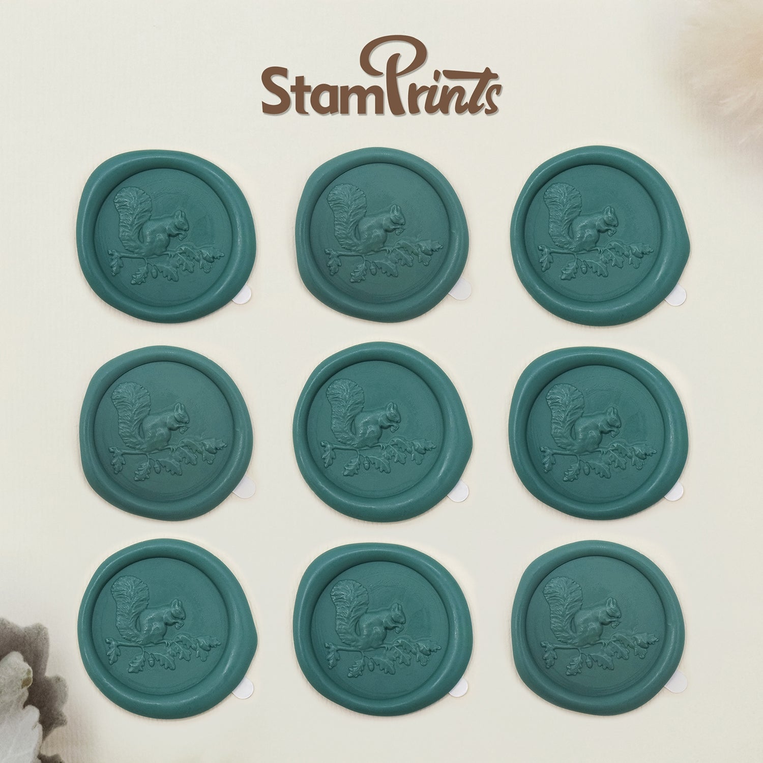Stamprints 3D Relief Eichhörnchen Selbstklebende Wachssiegel Aufkleber 2