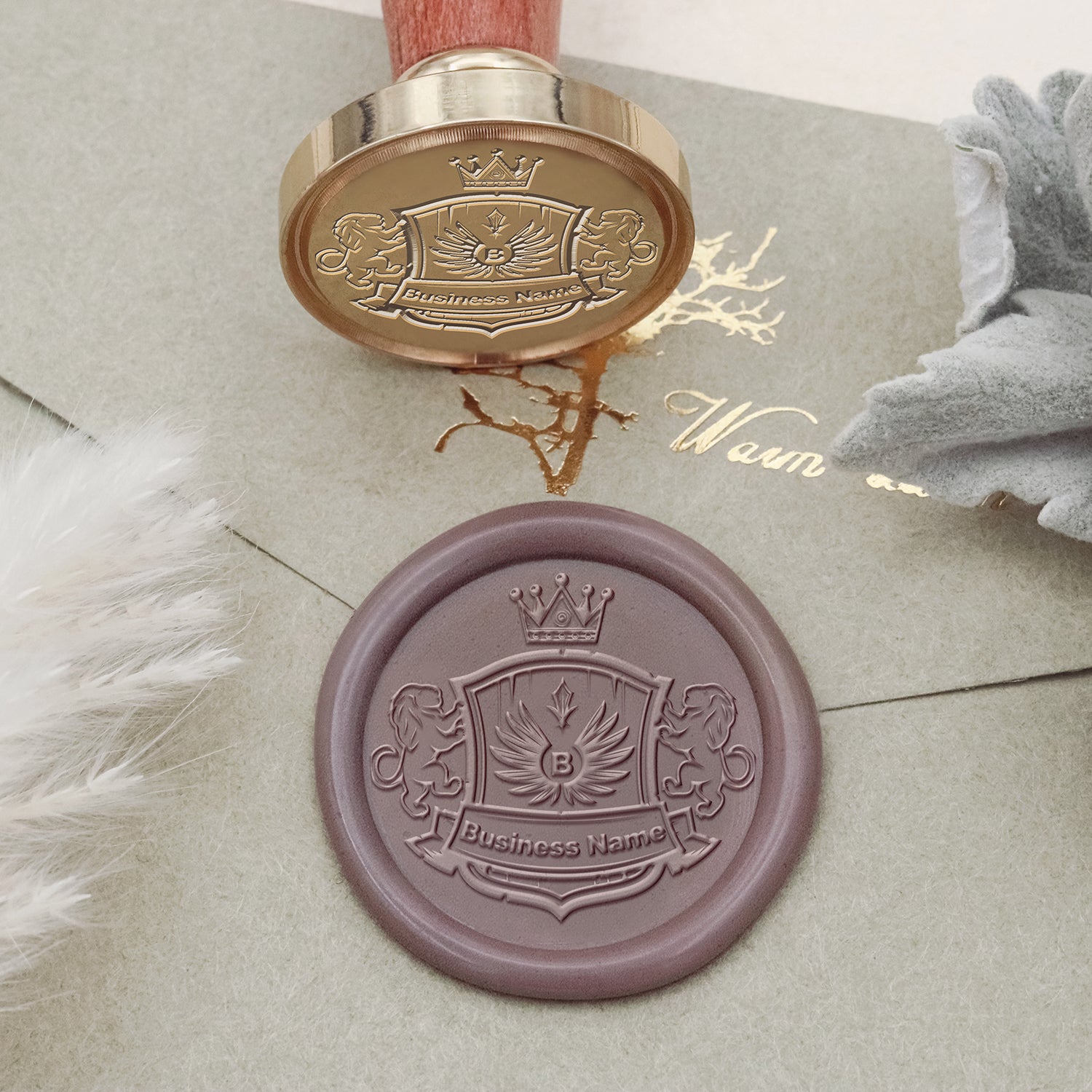 Custom Logo Wax Seal Stamp - Style 23-3