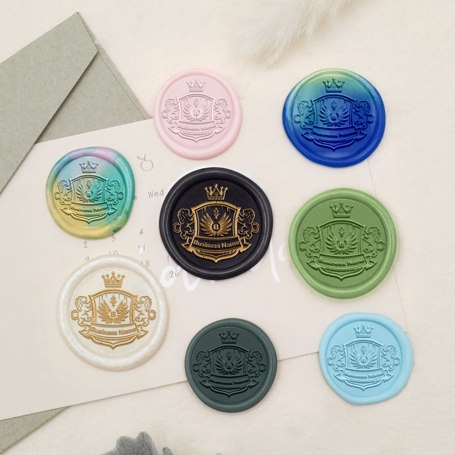 Personalisiert Logo Siegelwachs Siegelstempel - Style 23-4