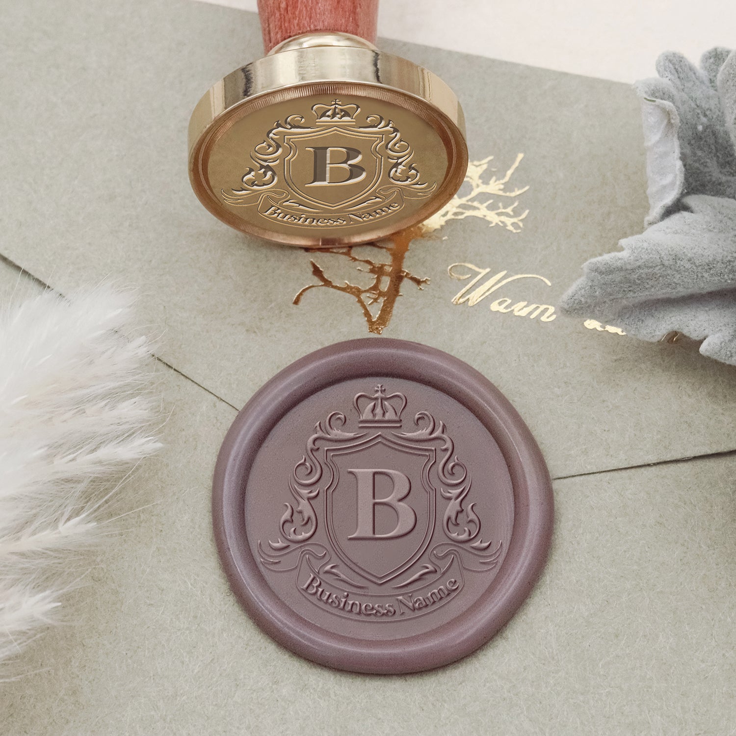 Individuelle Logo Wachssiegel Stempel - Stil 18-1