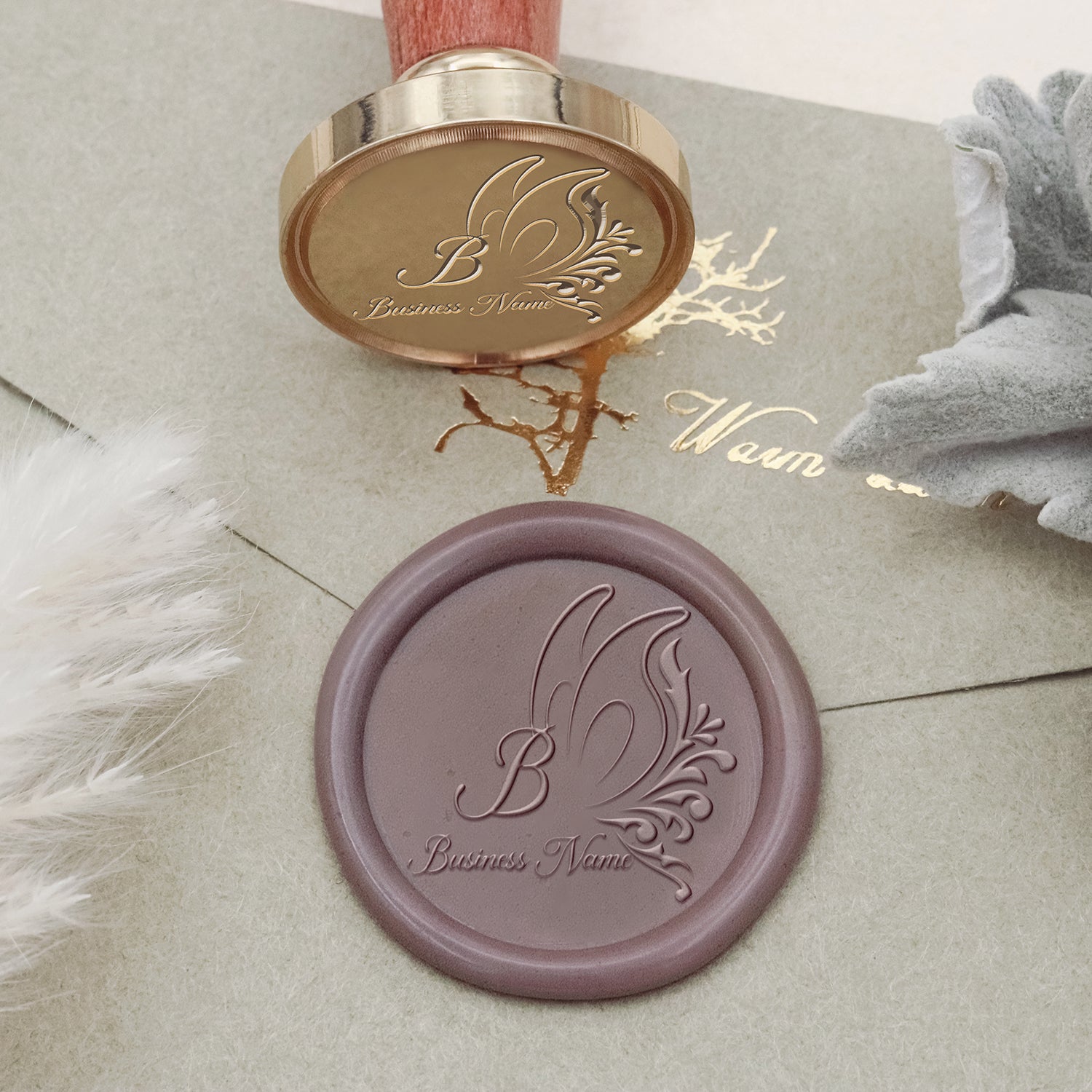 Sello de Lacre con Logo Personalizado - Estilo 28-1