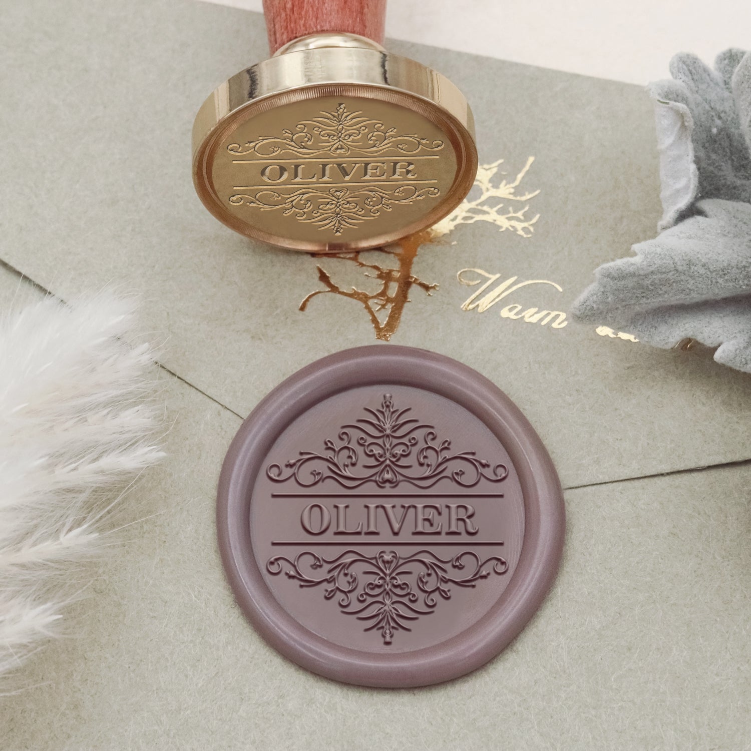 Personalisierter Name Siegelwachs Siegelstempel (18 Designs)-17 2