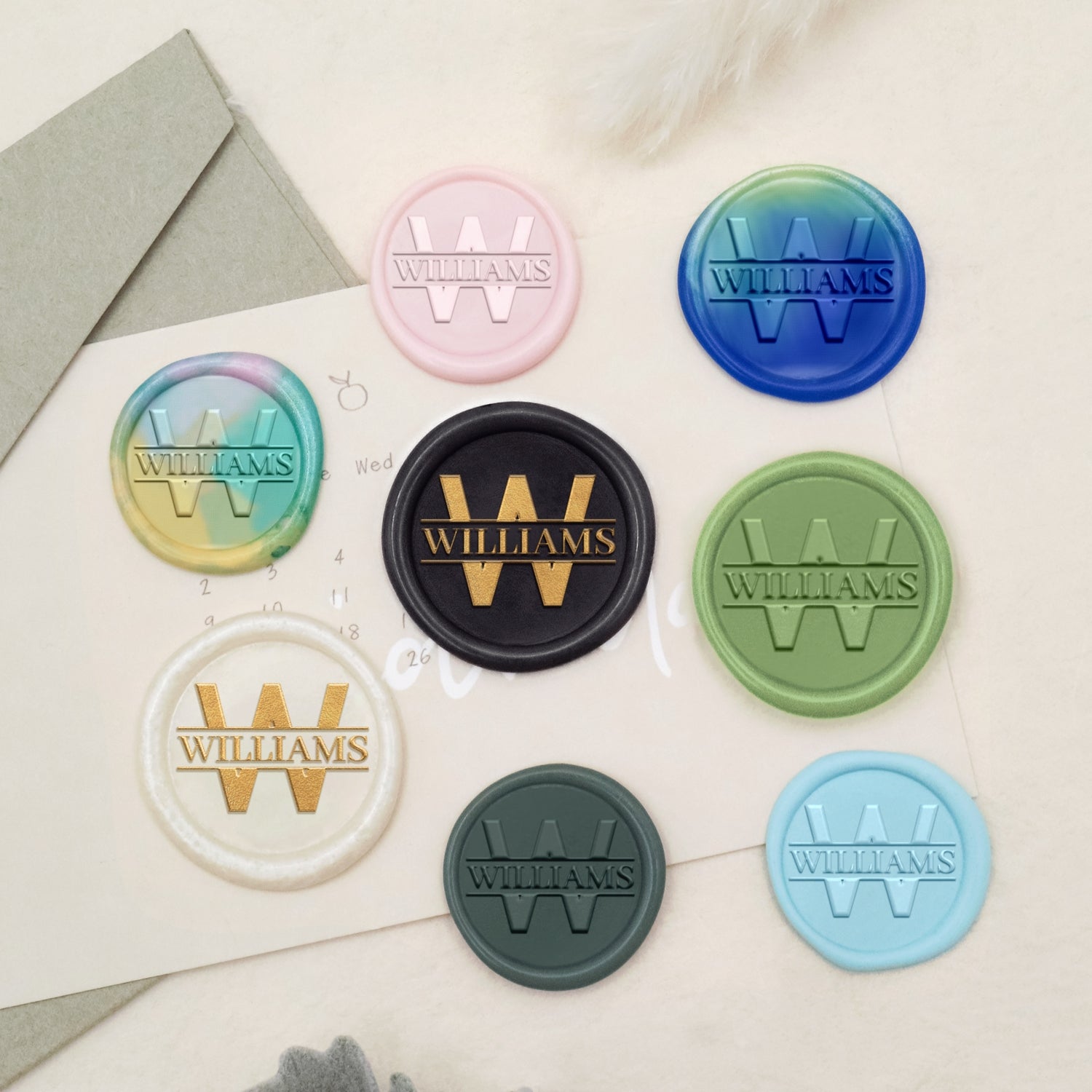 Custom Name Wax Seal Stamp (18 Designs)-6 3