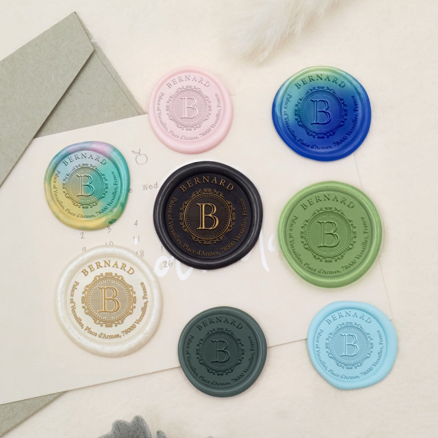 Custom Address Wax Seal Stamp - Style 17 3