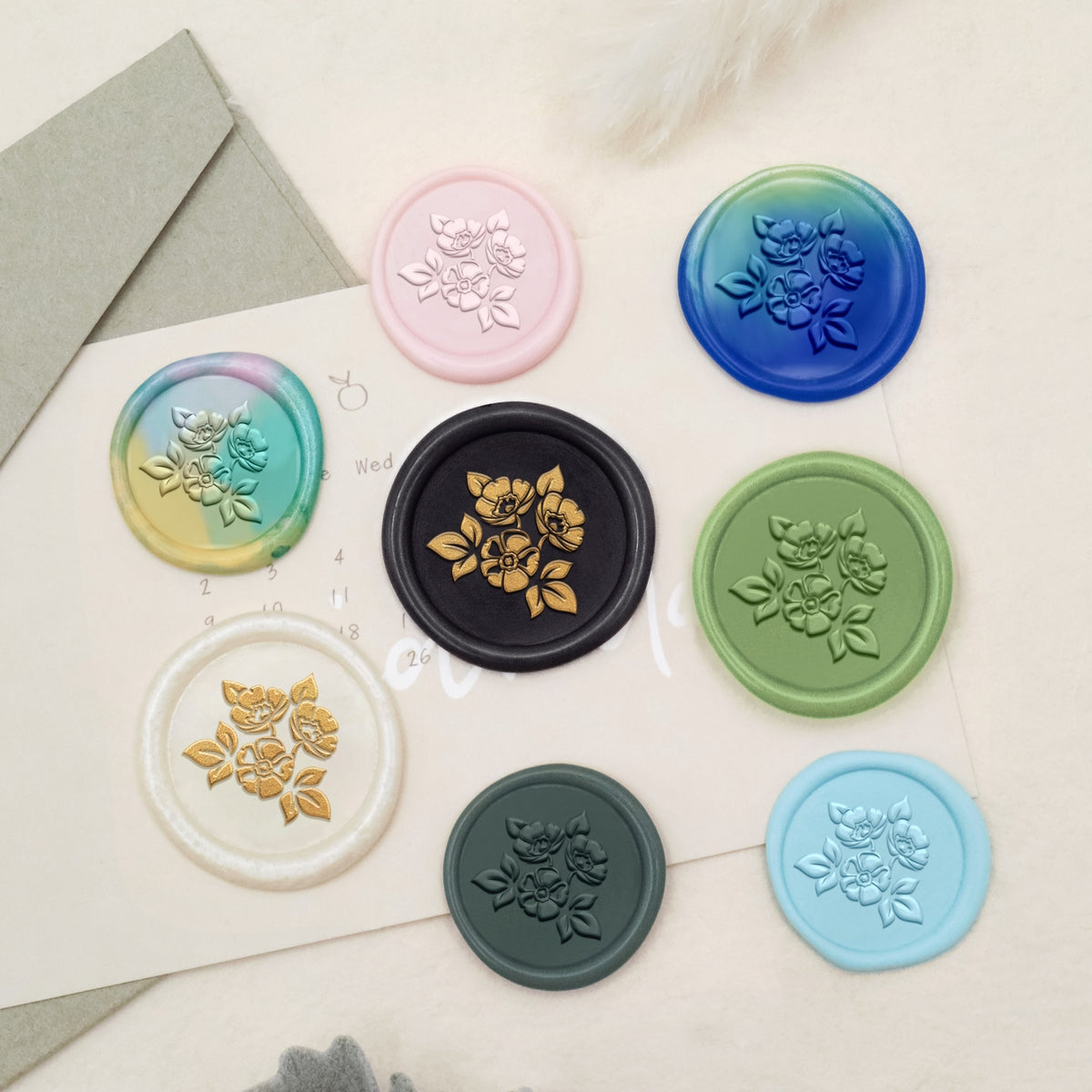 Botanical Wax Seal Stamp (18 Designs)-12 3