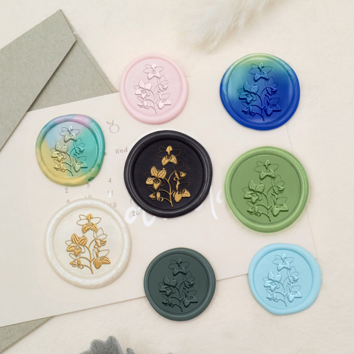 Botanical Wax Seal Stamp (18 Designs)-17 3