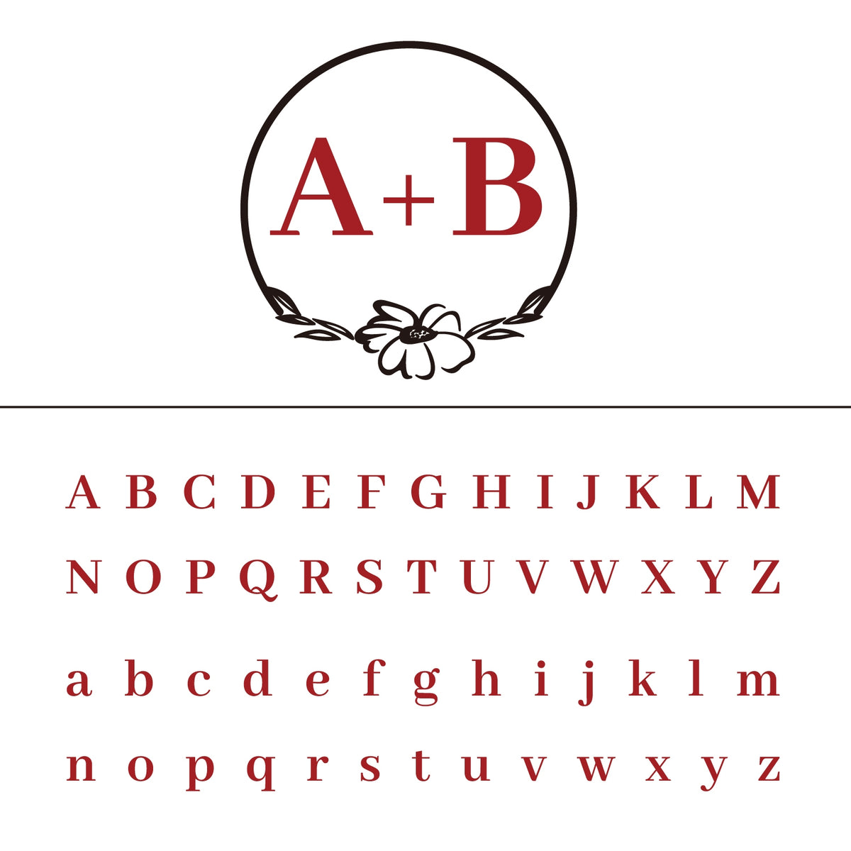 Personalisierter Blüten-Hochzeits-Monogramm Siegelwachs Siegelstempel 13