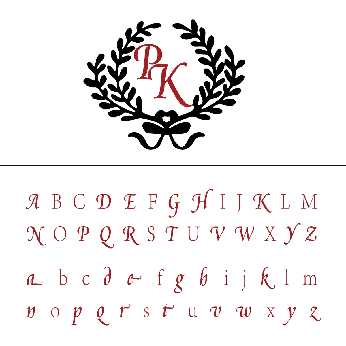 Custom Leaf Garland Wedding Monogram Wax Seal Stamp 21