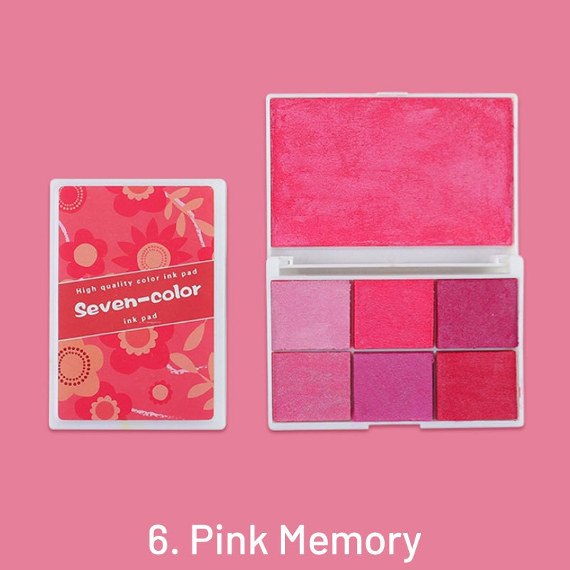Perlglanz Sieben-Farben Stempelkissen Set in Box sku-6