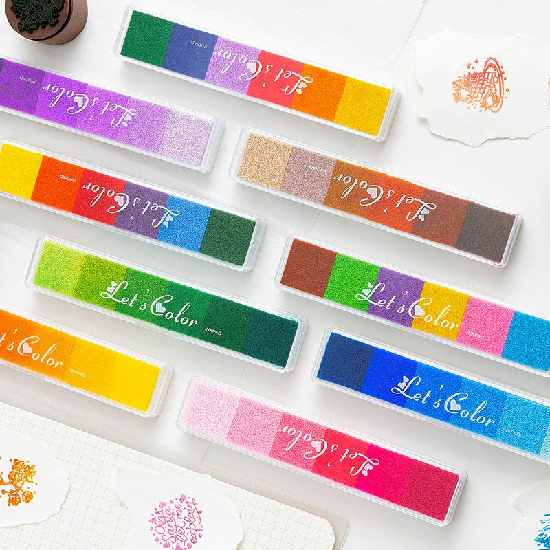Jeu de Tampons Encreurs Couleur Bonbon Dégradé Long a2