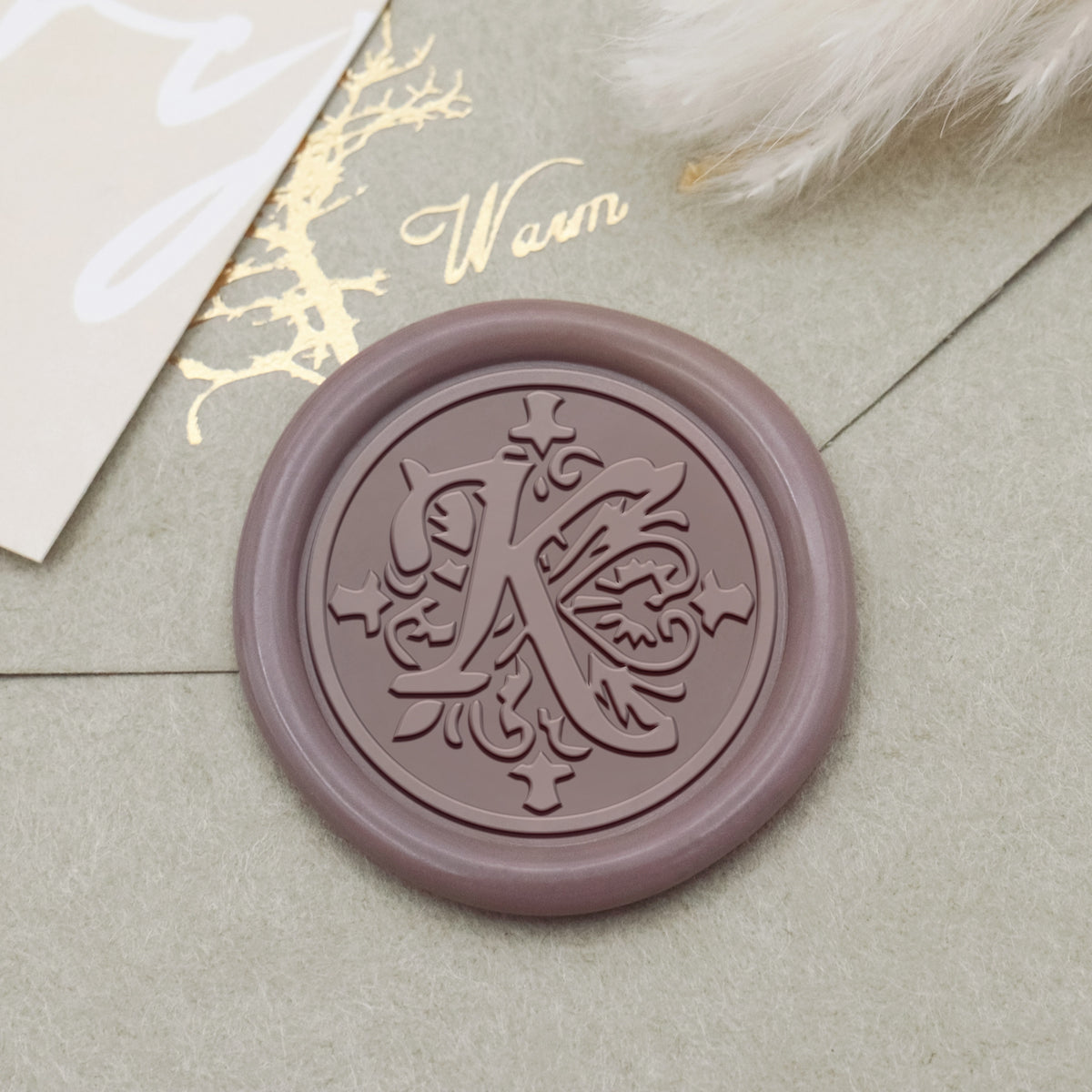 Iris Alphabet Wax Seal Stamp - K 1