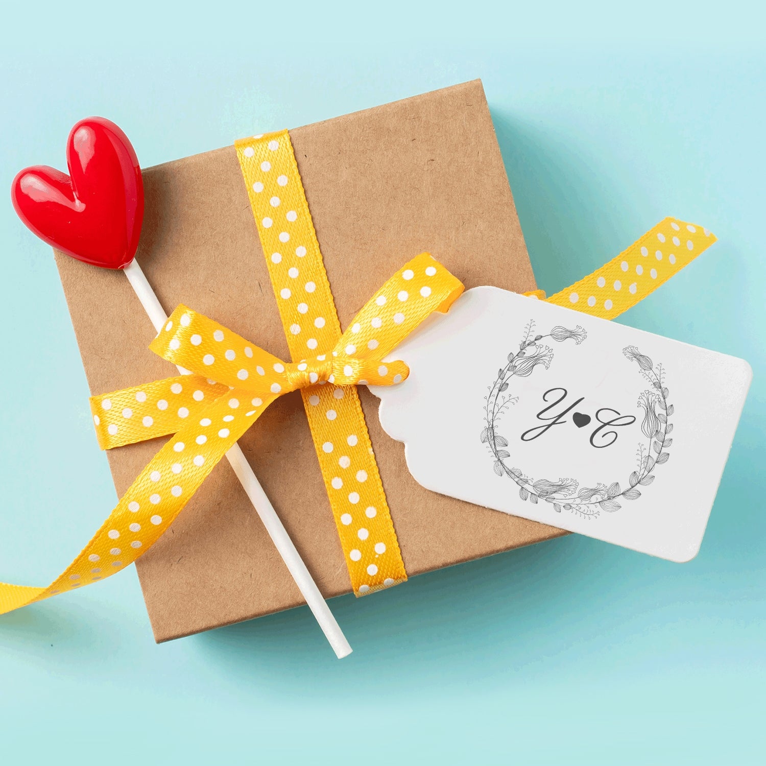 Custom Botanical Wedding Monogram Rubber Stamp - Style 17 wd1