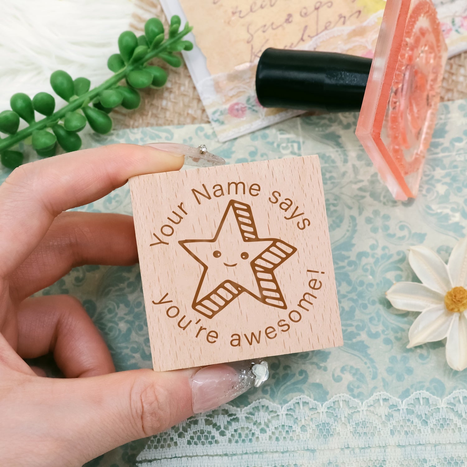 Kindertag Personalisiert Cartoon Gummistempel -2 2