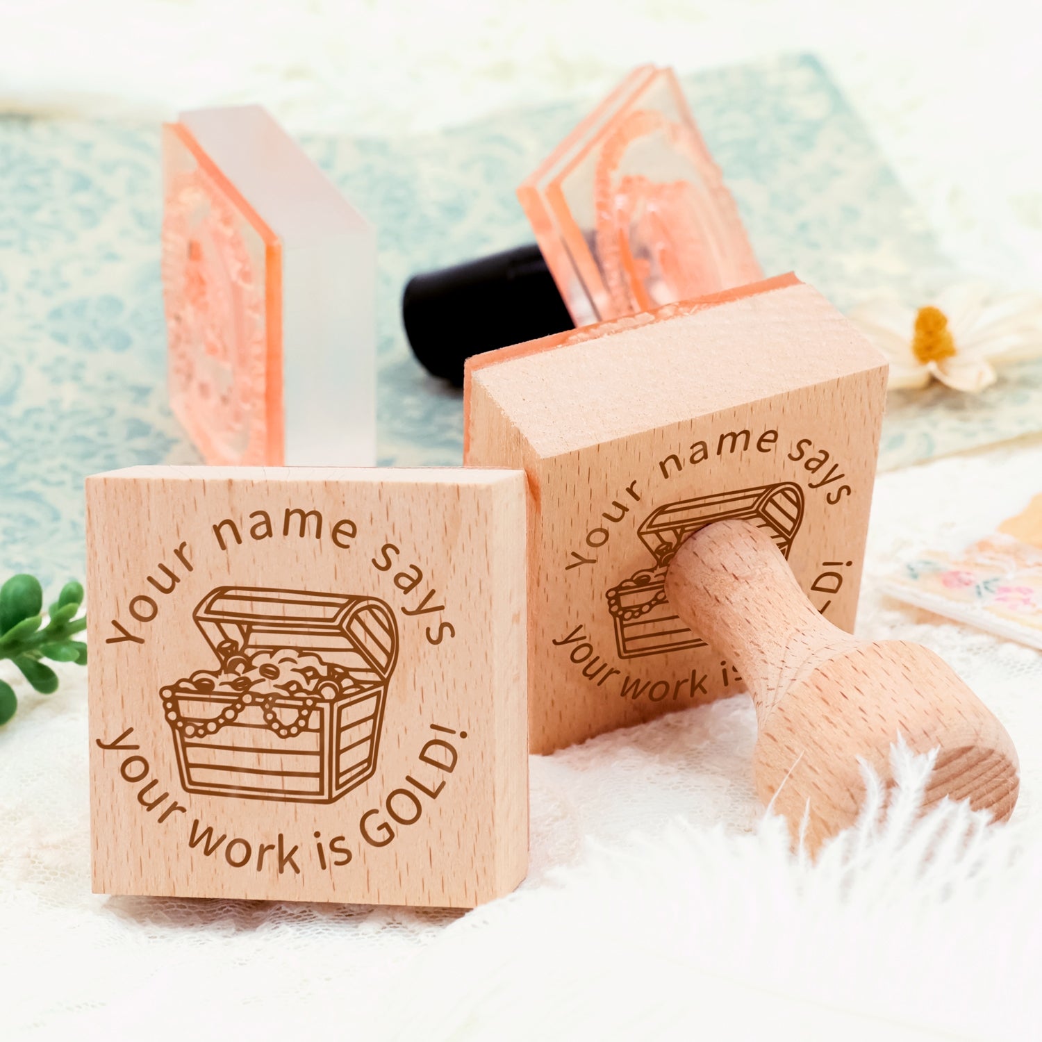 Children's Day Custom Cartoon Star Rubber Stamp-8 4