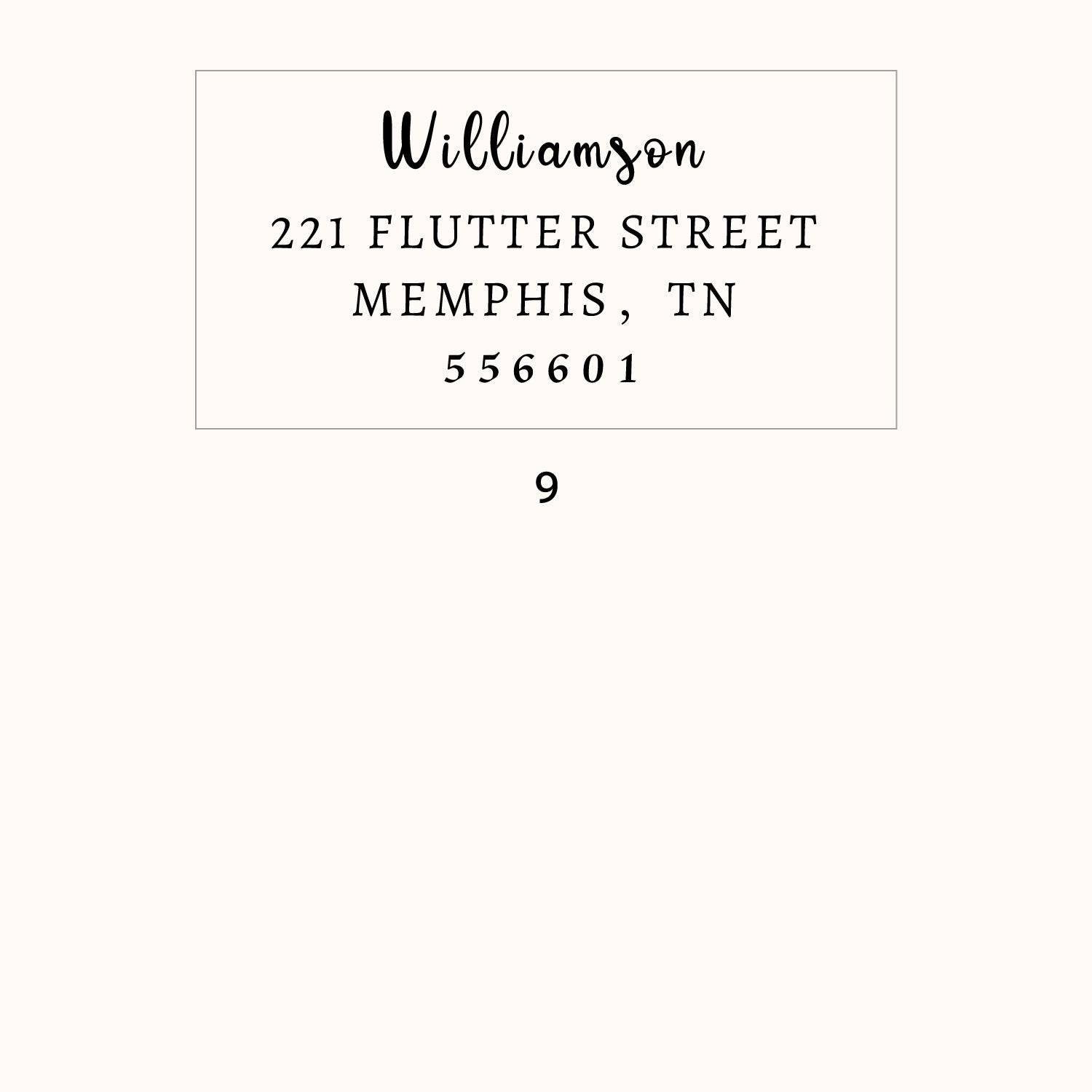 Custom Rectangular Address Return Rubber Stamp (9 Designs)-sku5