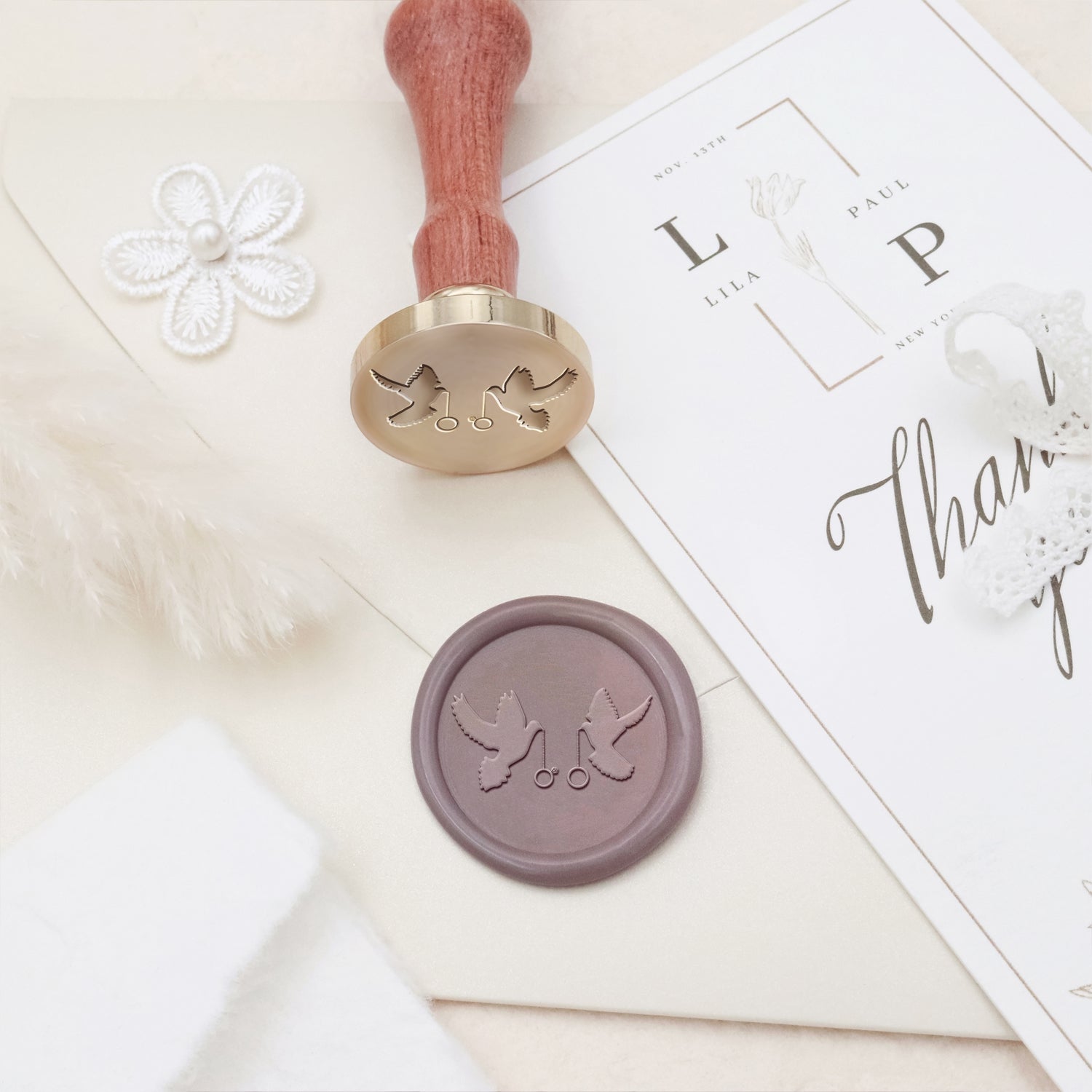 Wedding Celebration Wedding Rings Wax Seal Stamp 3