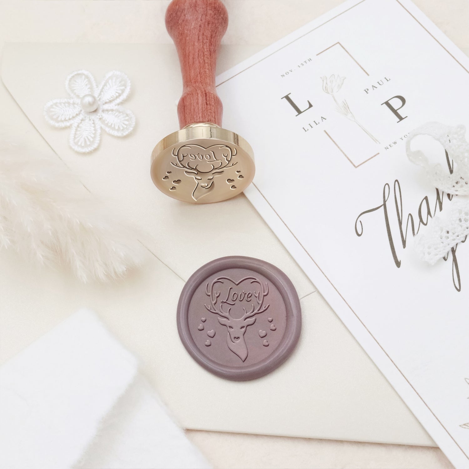 Wedding Celebration Reindeer Wax Seal Stamp 3