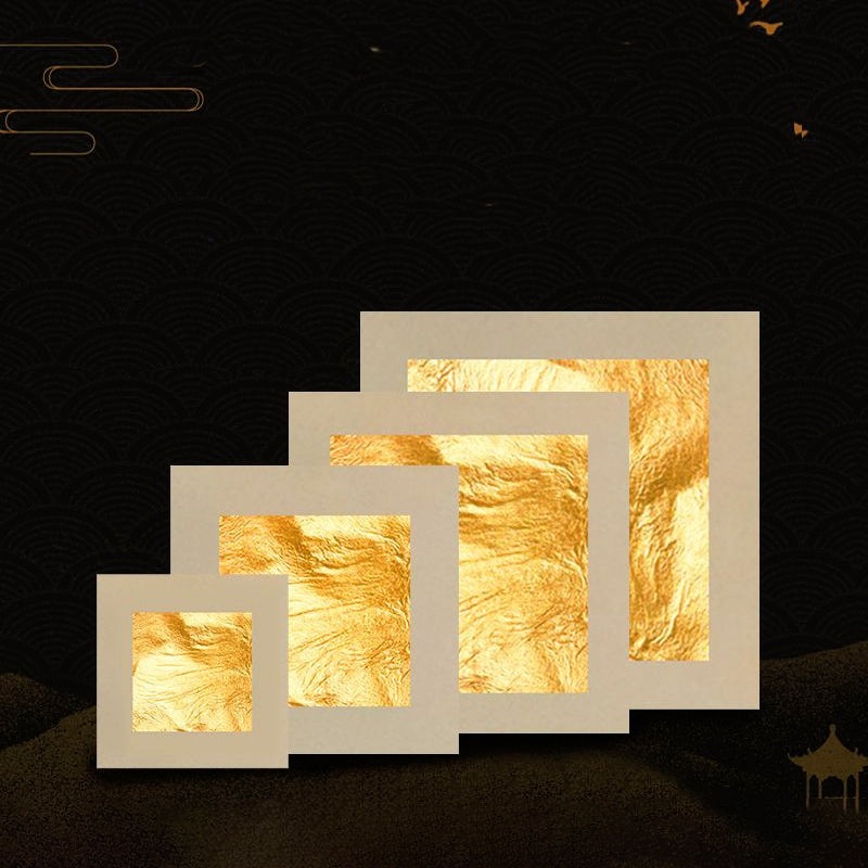 24K Pure Gold Paste Square Gold Leaf Sheets a