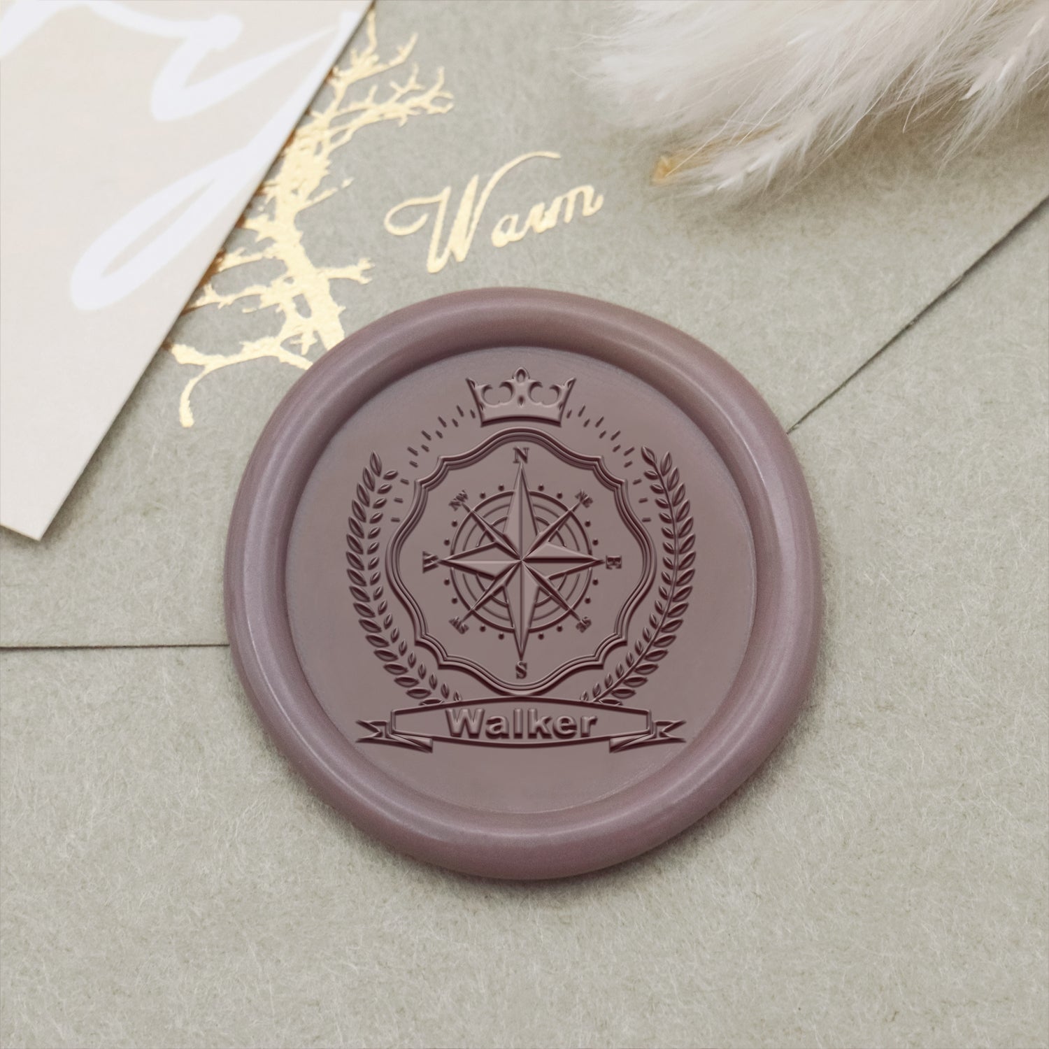 Sello de Caucho de Lacre Personalizado del Escudo de la Familia Walker 2