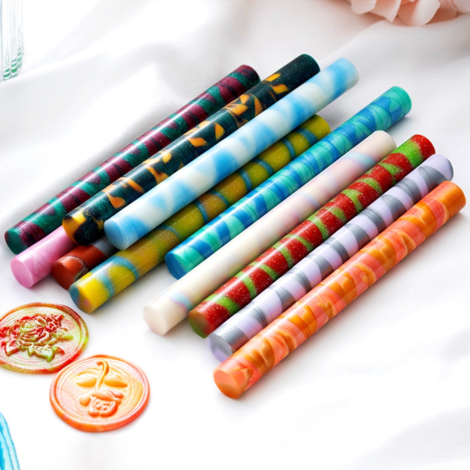 Vintage Lolipop Heißklebepistole Wachssticks in gemischten Farben