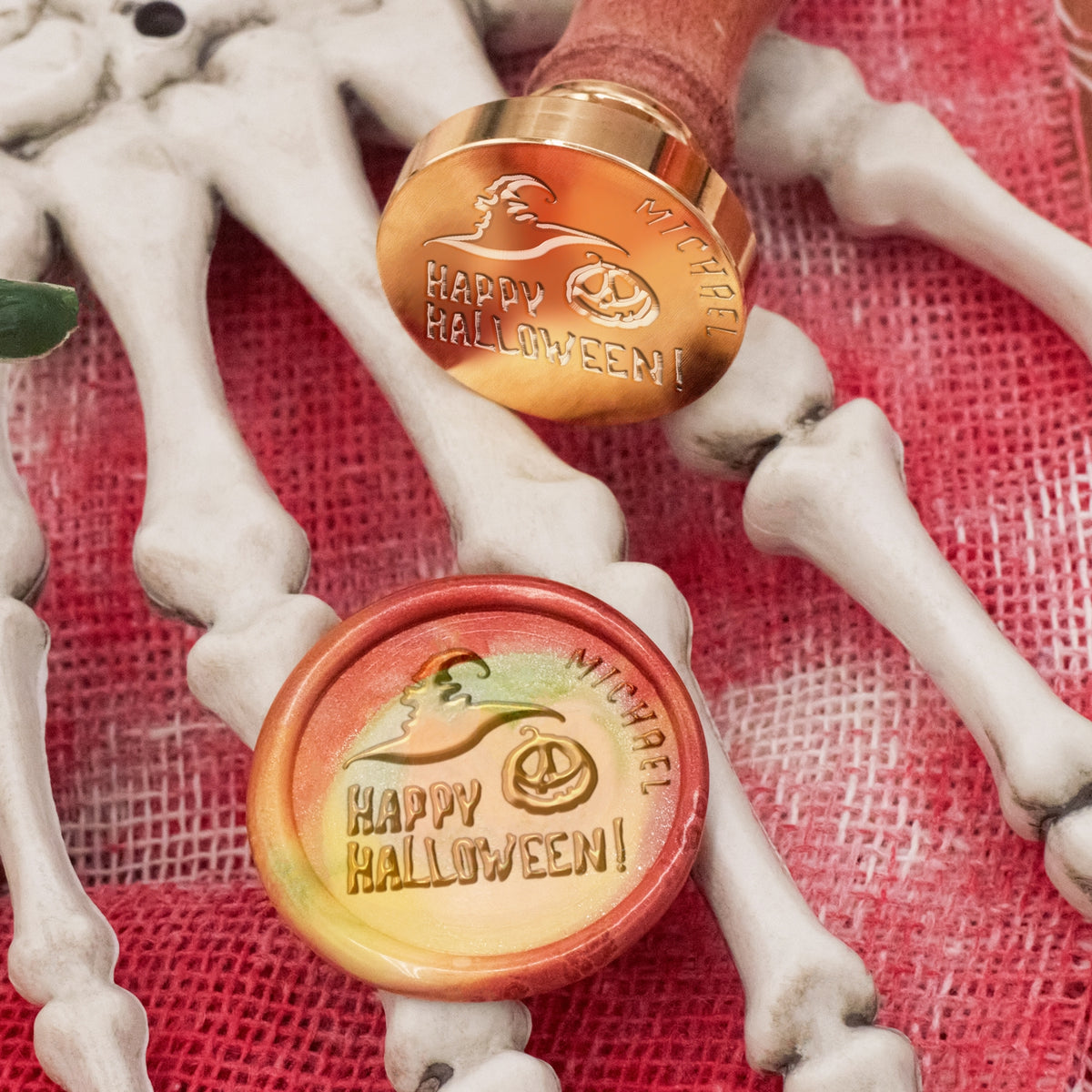 Custom Halloween Name Wax Seal Stamp (27 Designs) 1