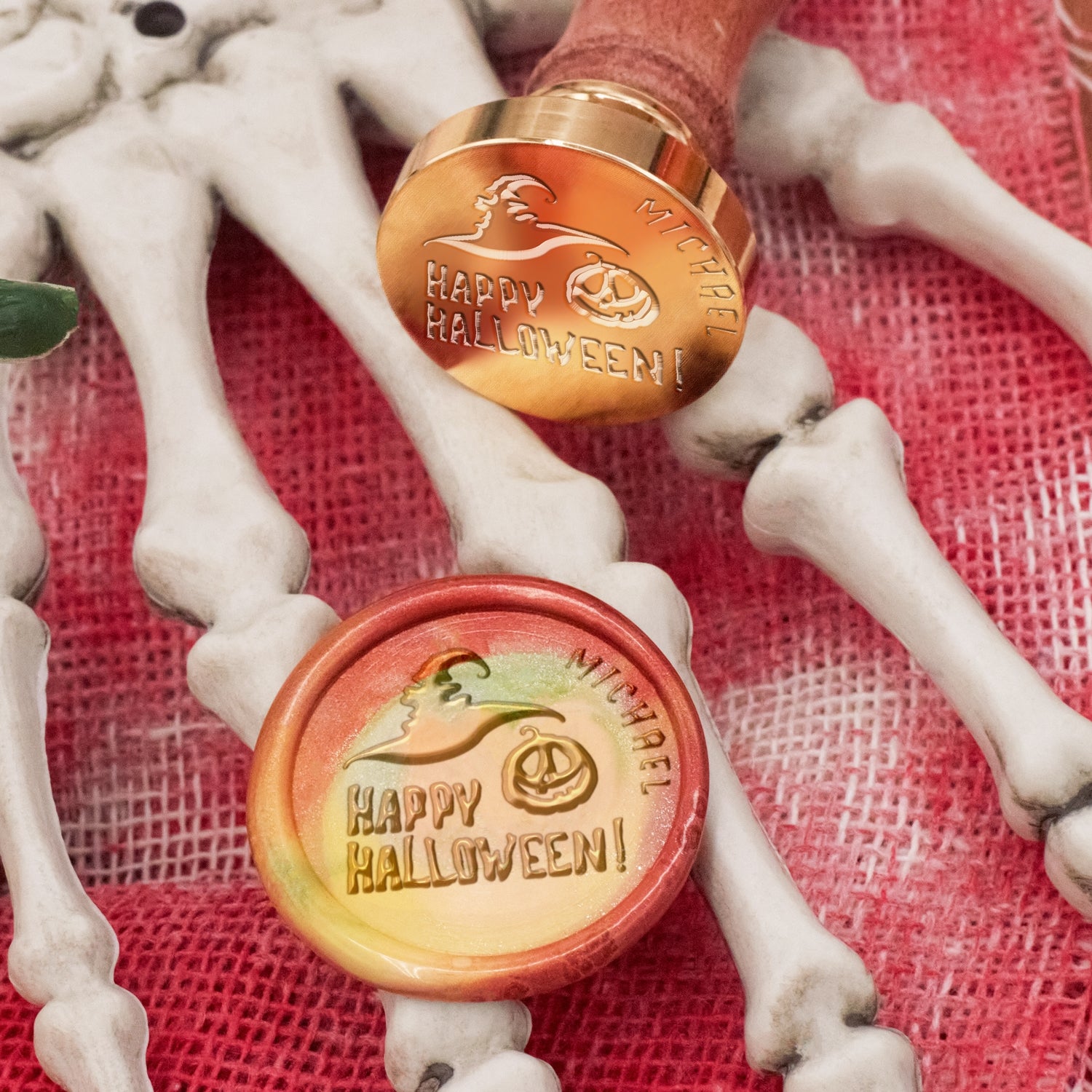 Personalisierter Halloween Name Siegelwachs Siegelstempel (27 Designs) 1