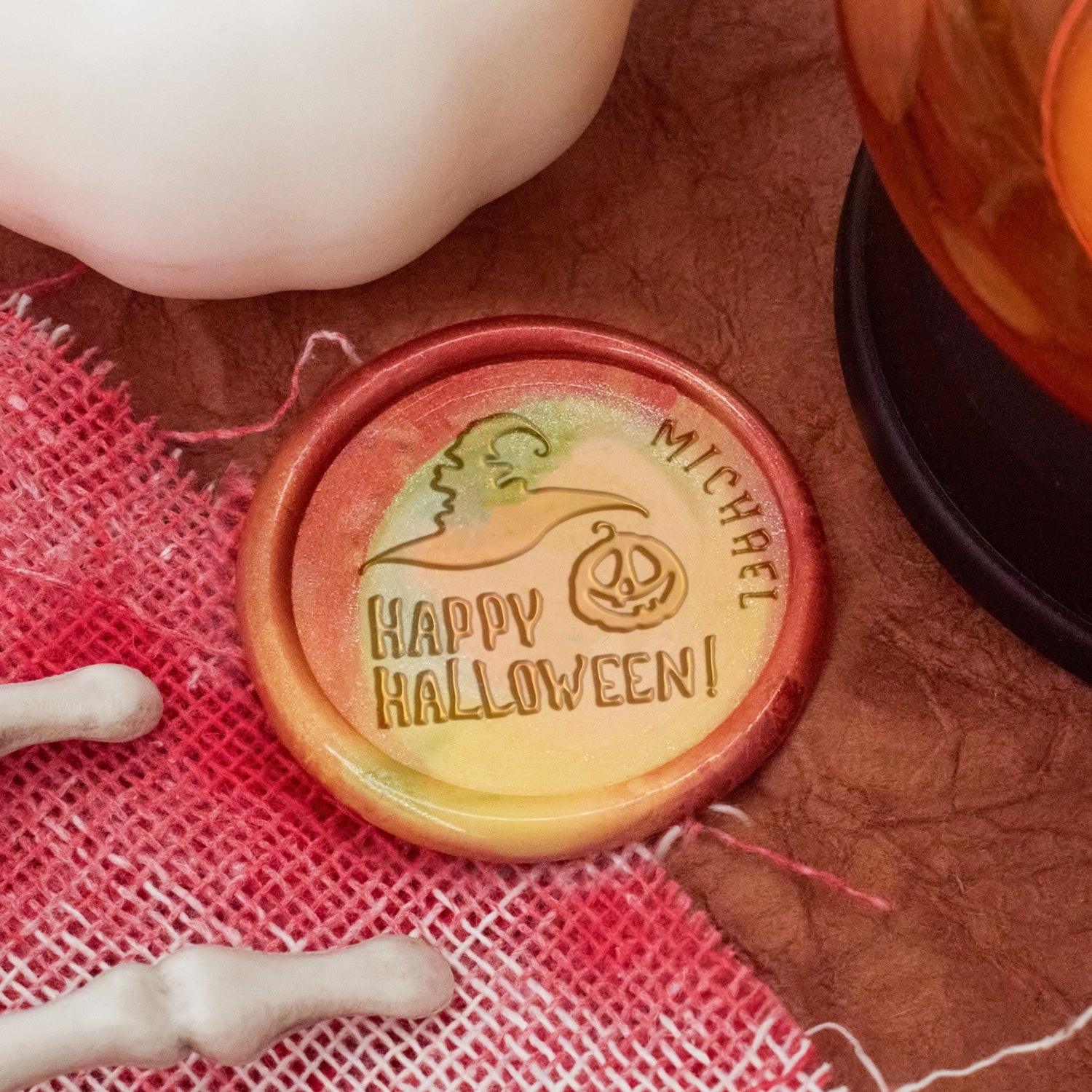 Personalisierter Halloween Name Siegelwachs Siegelstempel (27 Designs) 2