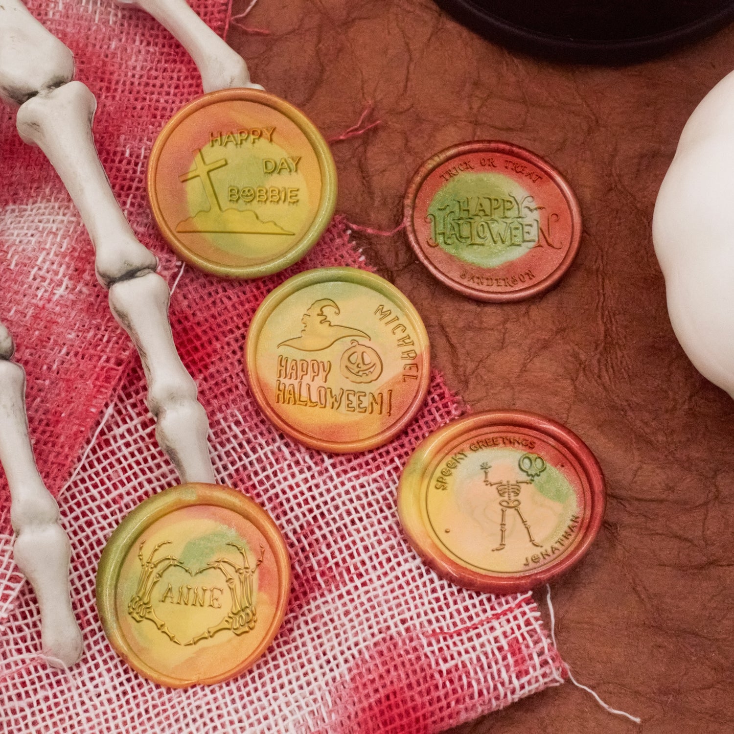Personalisierter Halloween Name Siegelwachs Siegelstempel (27 Designs) 3