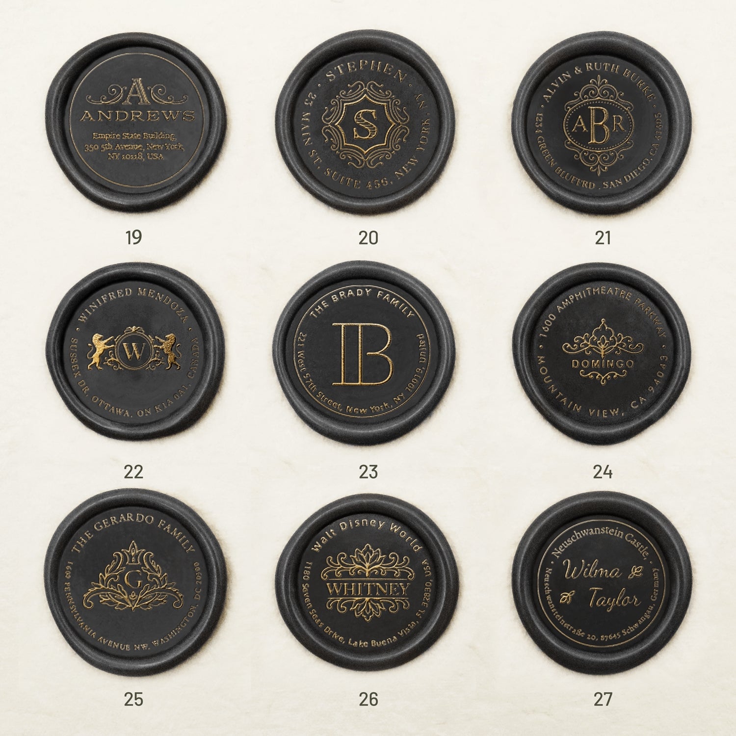 Custom Address Wax Seal Stamp (27 designs) Custom-Address-Wax-Seal-Stamp3
