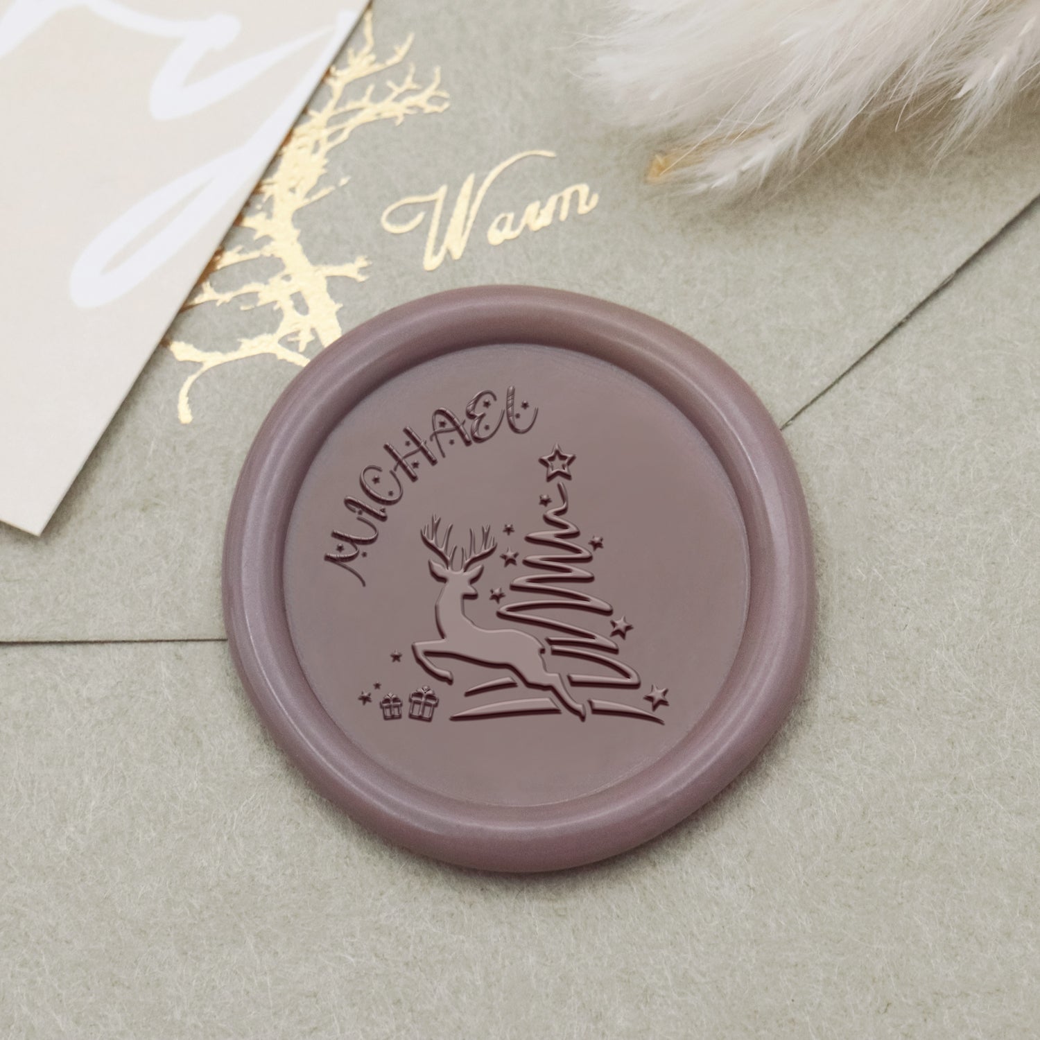 Personalisierter Weihnachts-Namen-Siegelwachs-Siegelstempel (27 Designs) 1