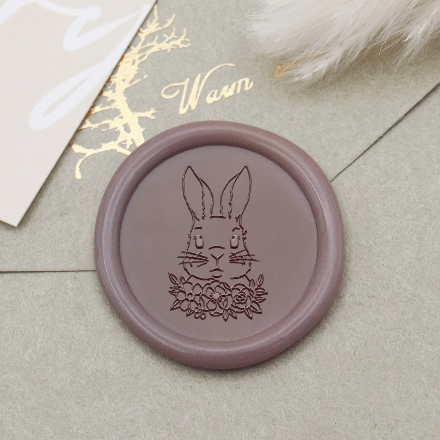 Tampon Encreur Sceau de Cire Lapin de Pâques - Stamprints1