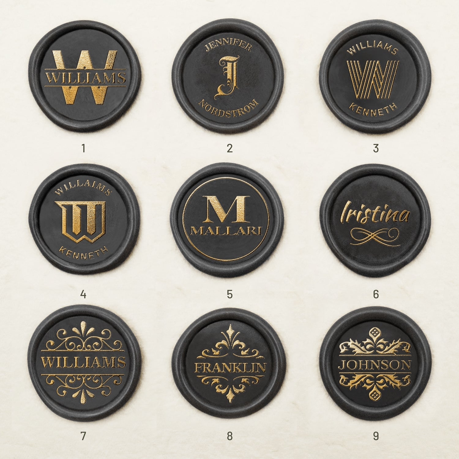 Custom Name Wax Seal Stamp (27 Designs) - Stamprints4