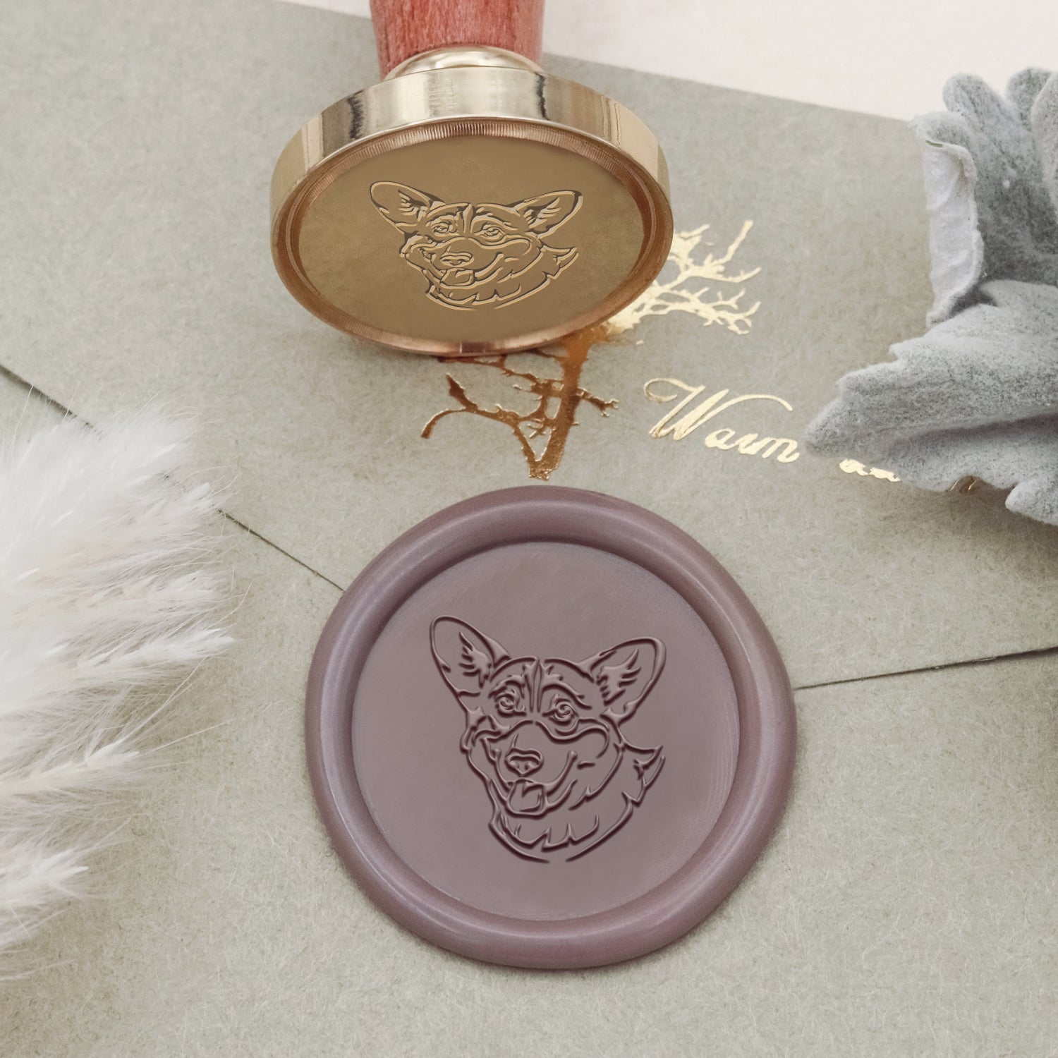 Corgi Hund Wachssiegel Stempel - Stamprints