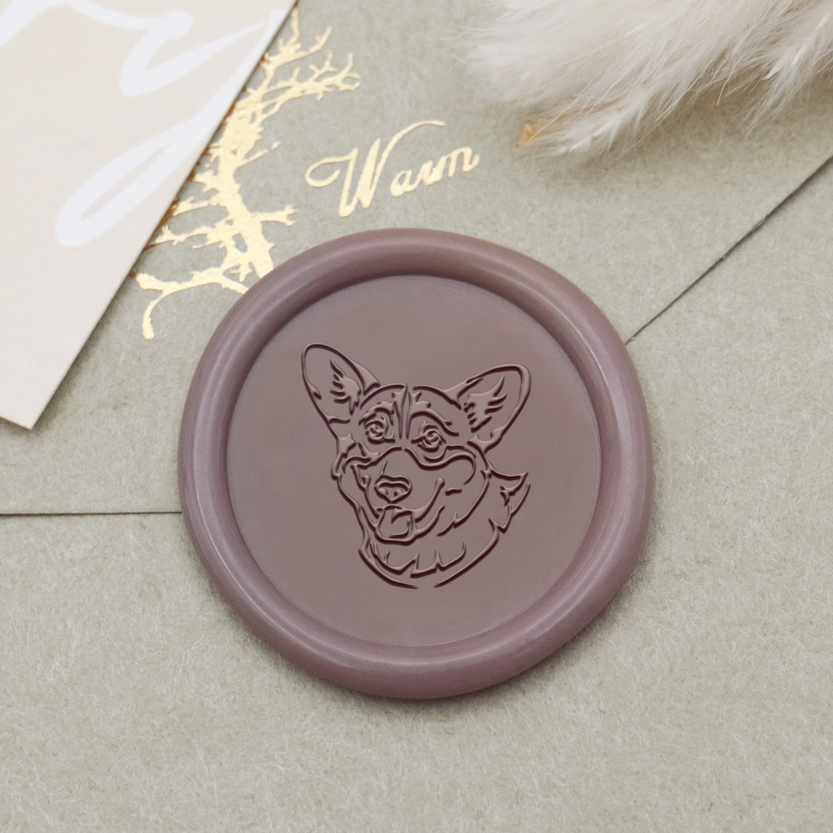 Corgi Hund Wachssiegel Stempel - Stamprints1