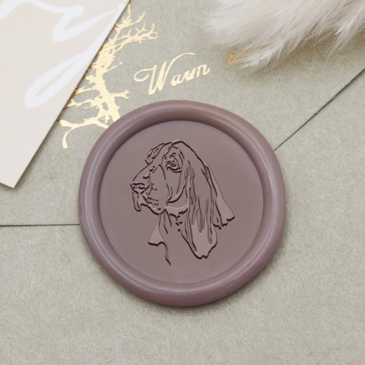 Basset Hound Hund Wachssiegel Stempel - Stamprints1