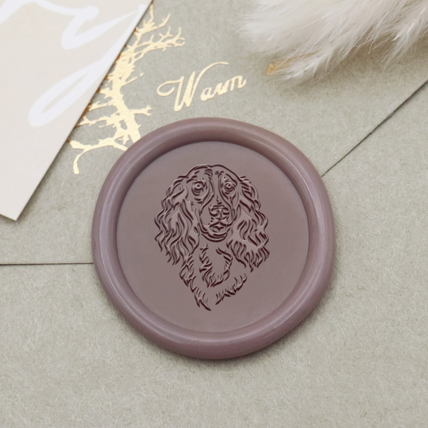 English Springer Spaniel Hund Siegelwachs Siegelstempel - Stamprints1
