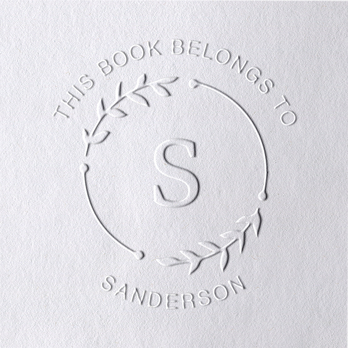 Personalisierter Zweige und Initialen Buchprägezange Personalisierter Zweige und Initialen Buchprägezange10-11
