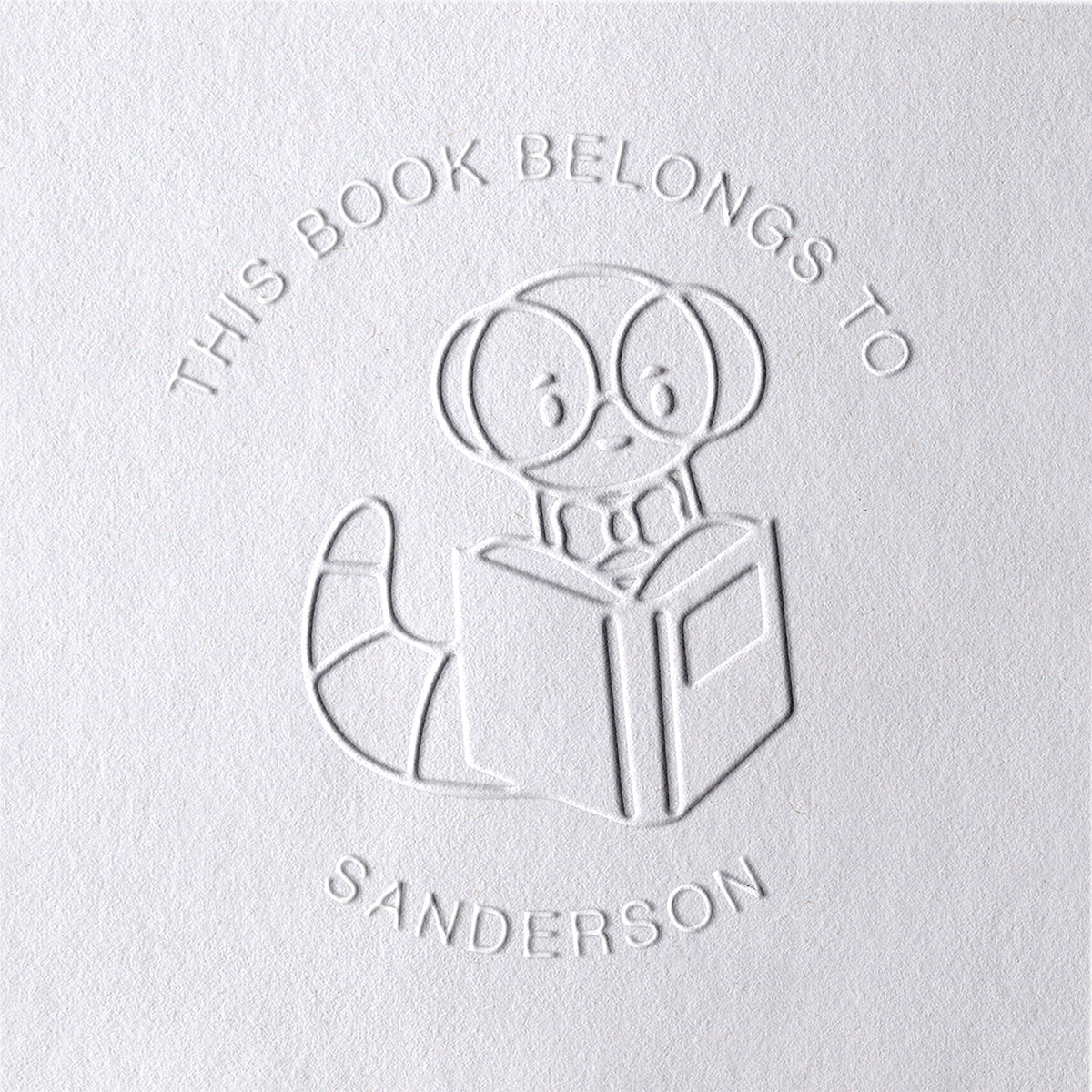 Personalisierte Cartoon Raupe Buch Prägezange Personalisierte Cartoon Raupe Buch Prägezange15-11