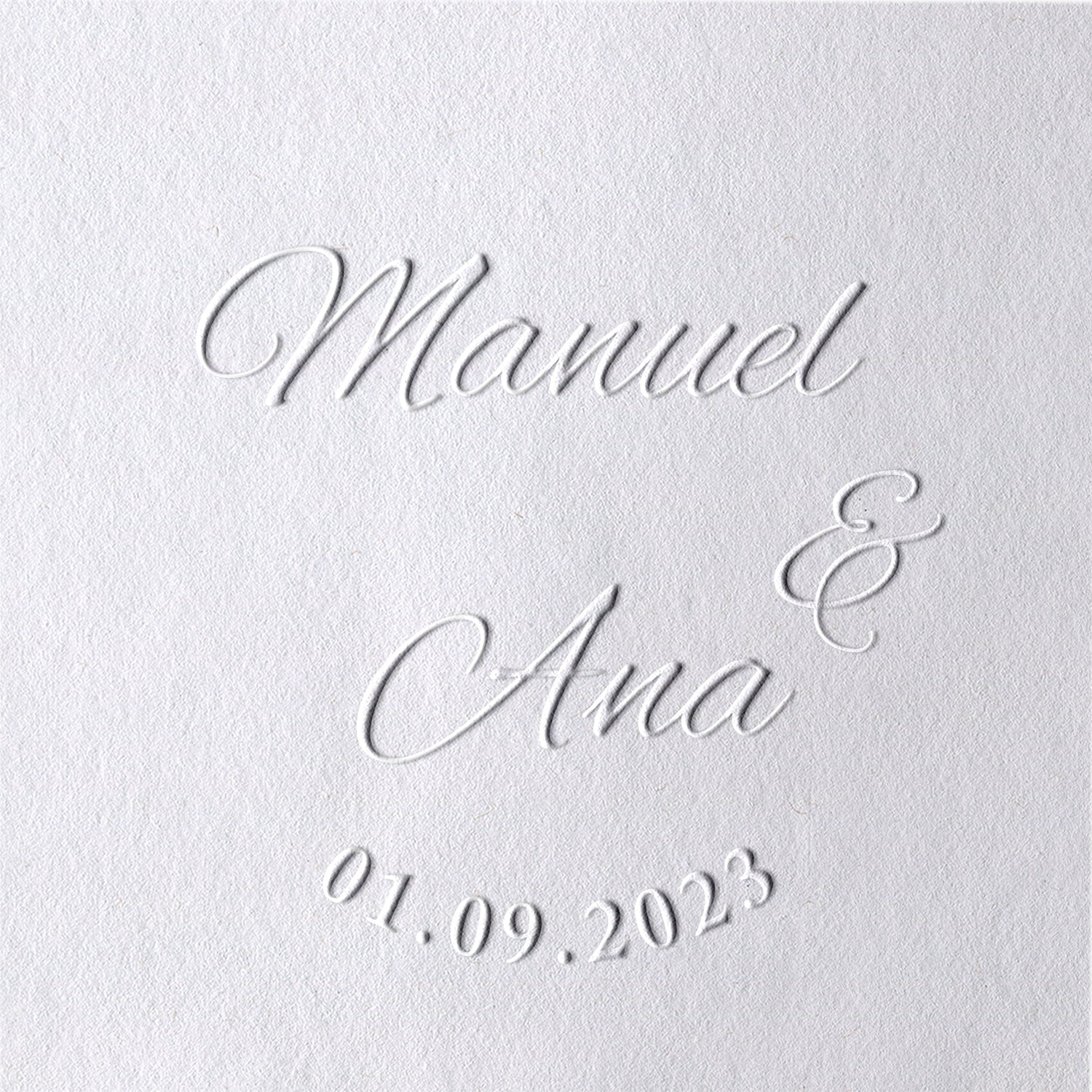 Personalisiert Minimalistisch Name Hochzeit Prägezange - Stil 2 -21