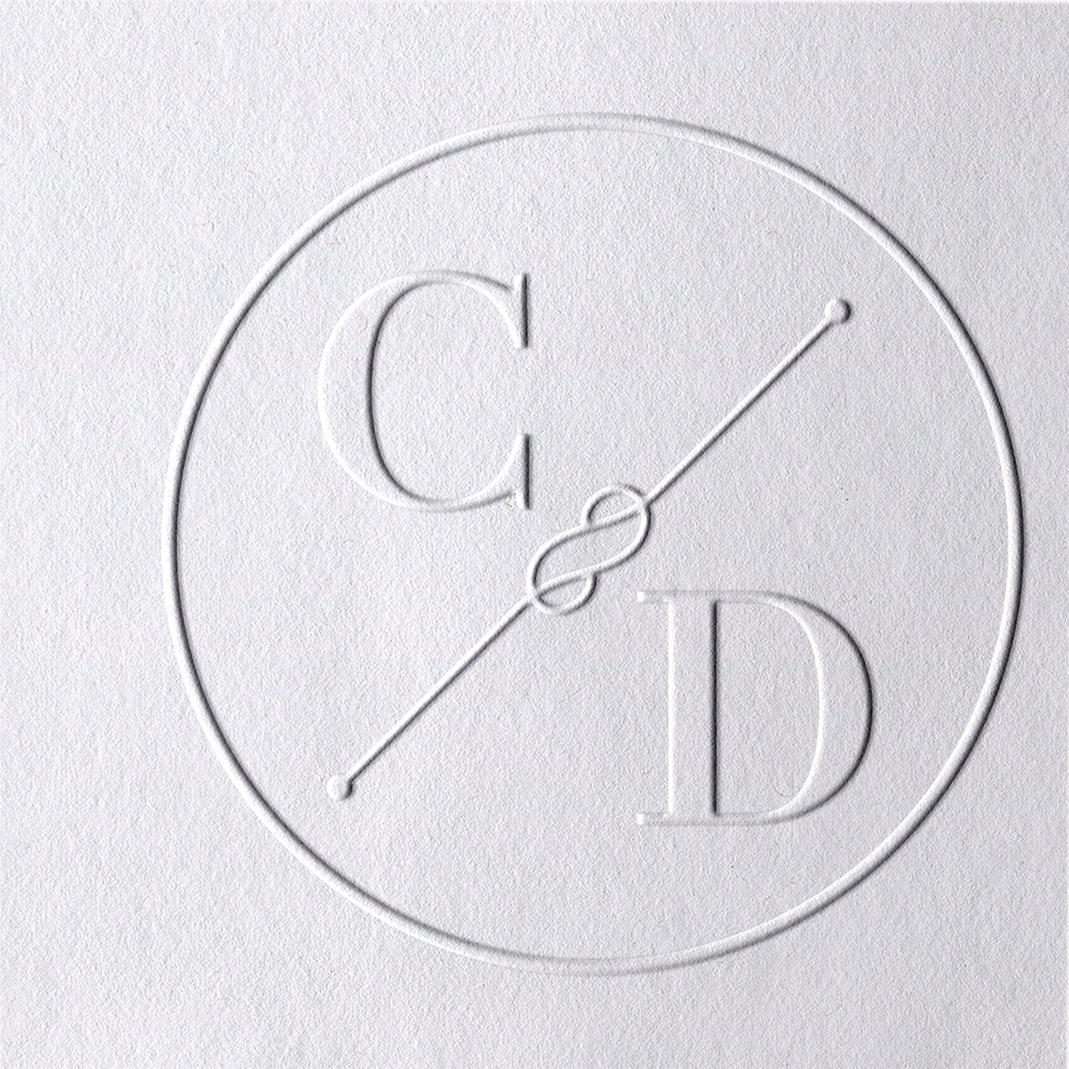 Individueller Einfacher Knoten Hochzeit Monogramm Initial Prägestempel 61