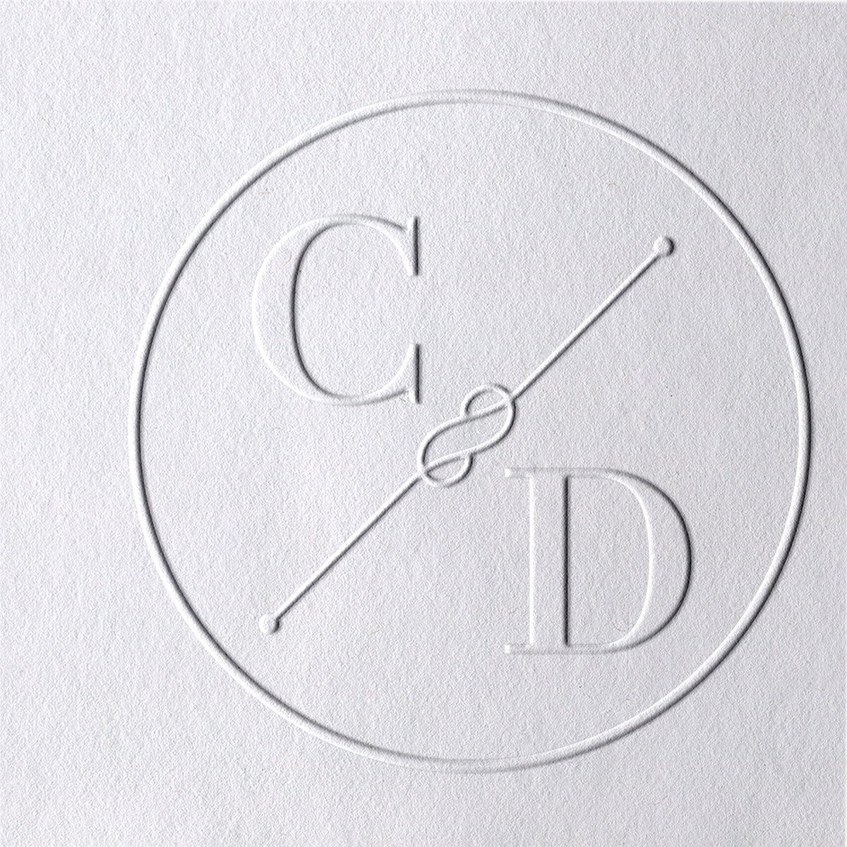 Individueller Einfacher Knoten Hochzeit Monogramm Initial Prägestempel 61