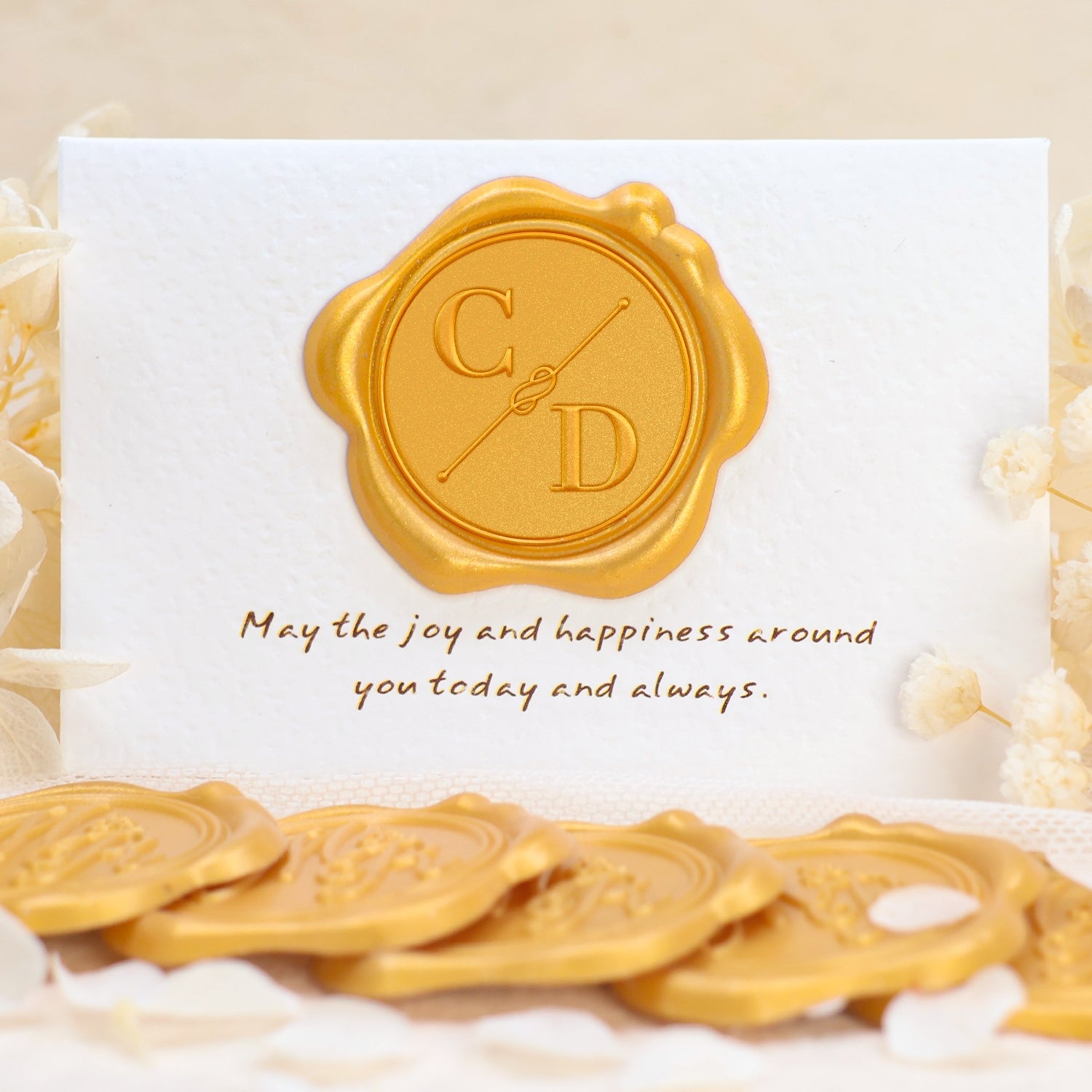 Custom Simple Knot Wedding Monogram Wax Seal Stickers 1-6