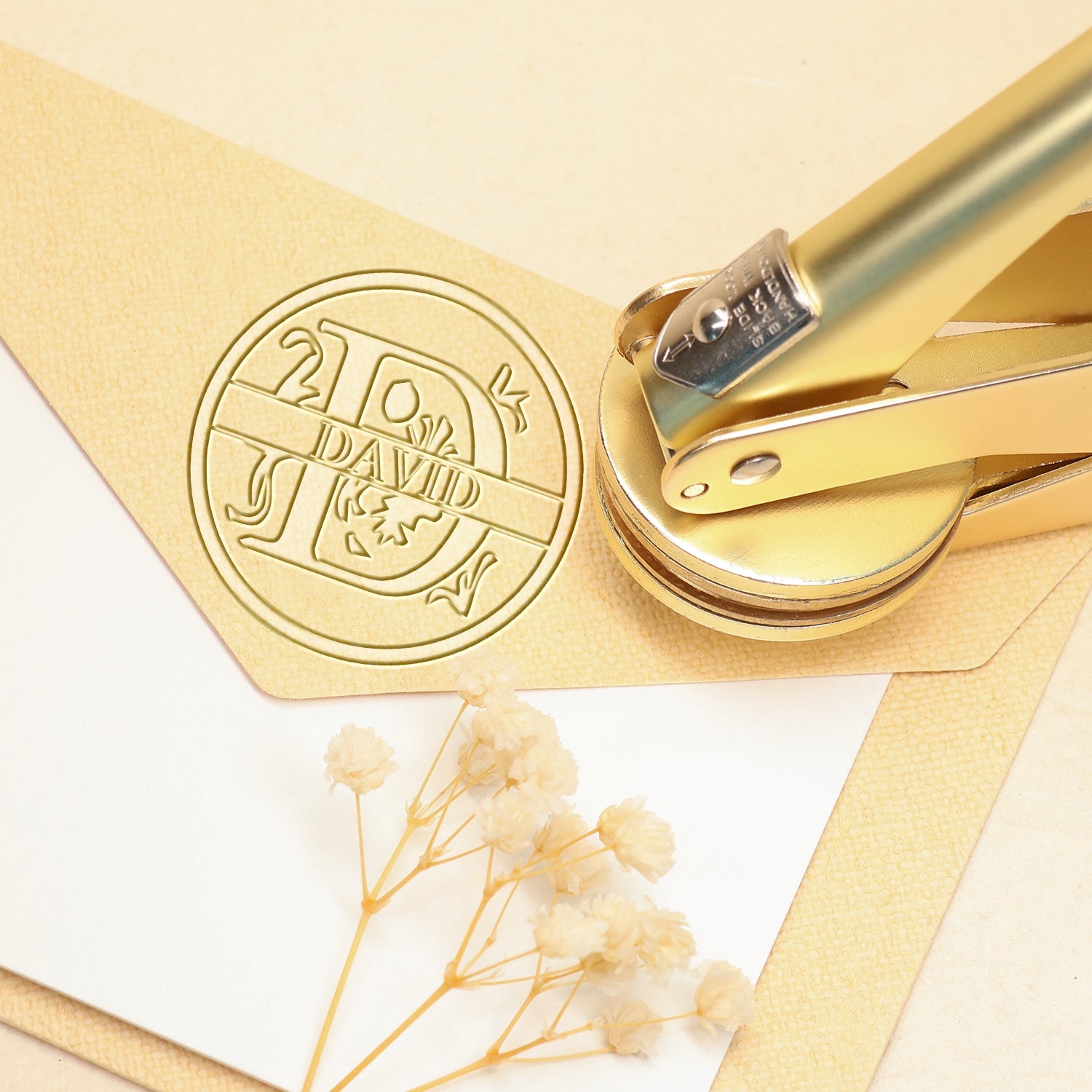 26 Letter Custom Floral Name Embosser - D D11