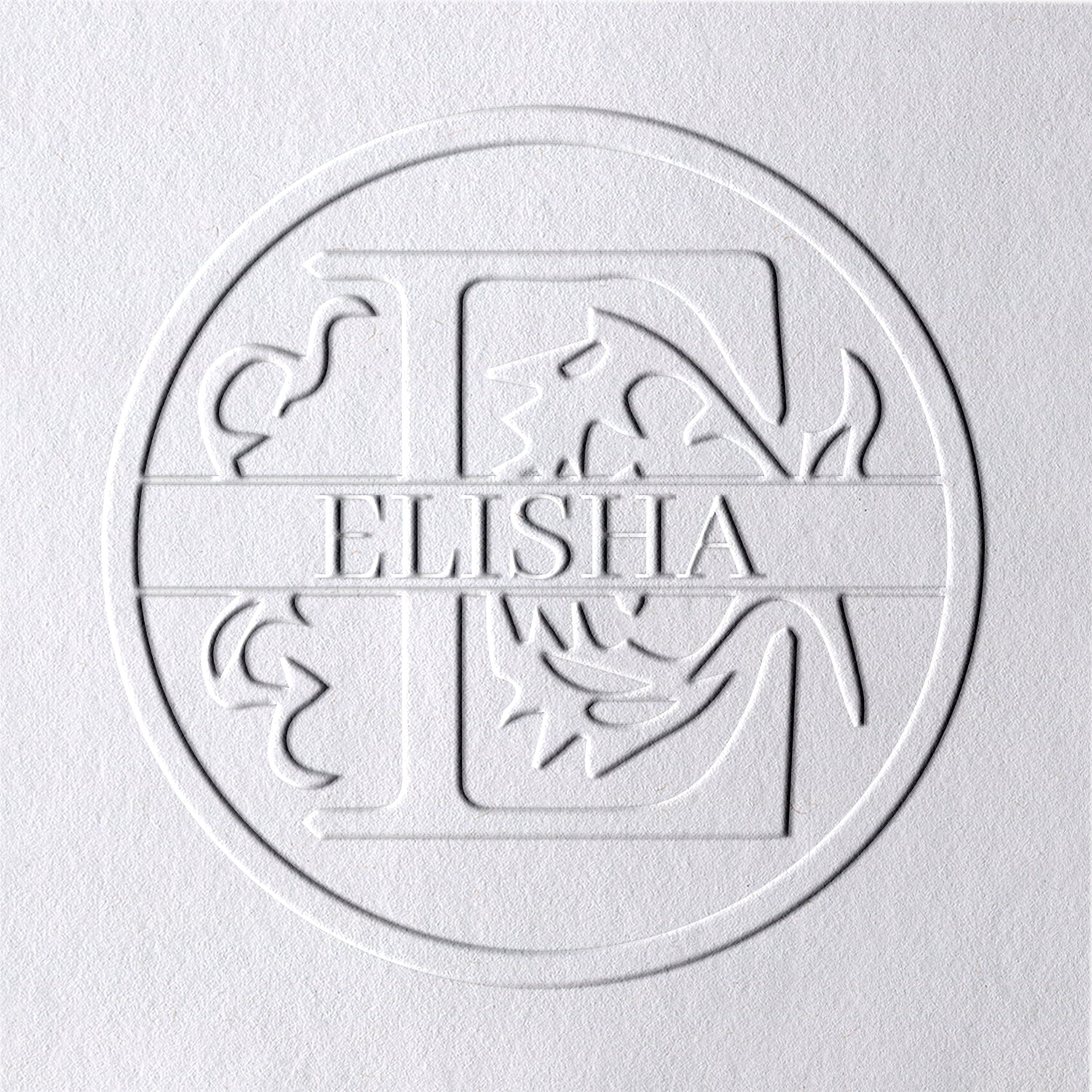26 Letter Custom Floral Name Embosser - E E1