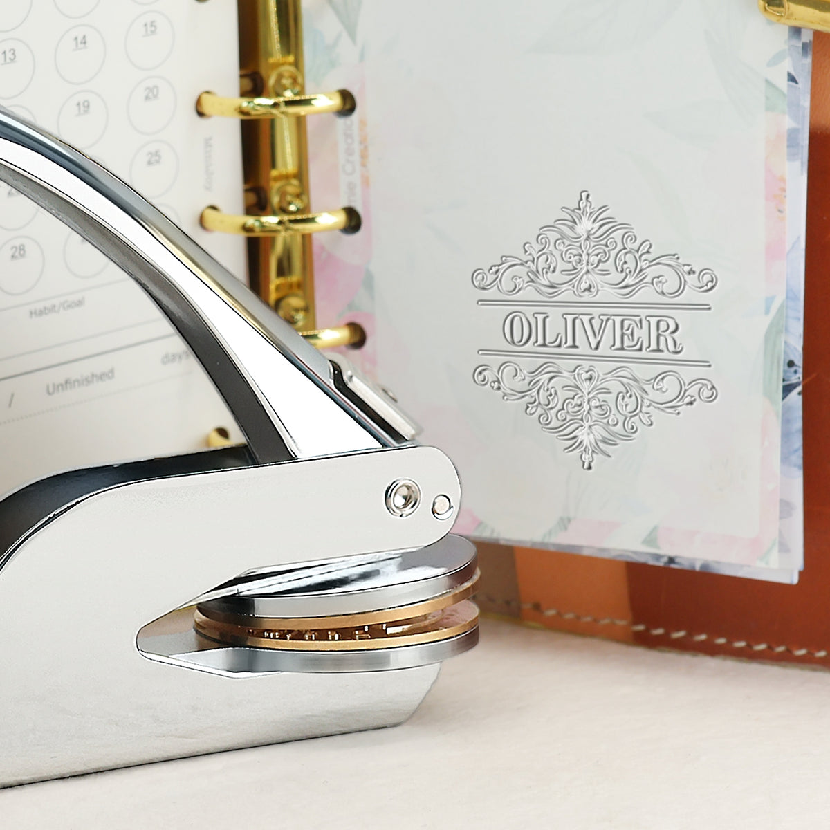 Timbre à sec Nom Personnalisé - Style 17 1711